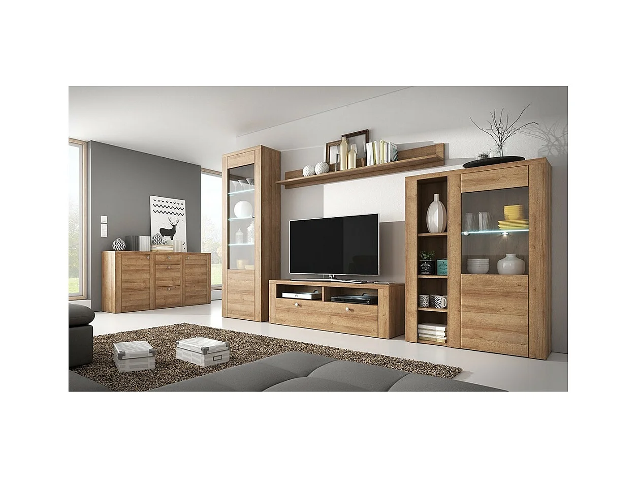 Design-Buffet 175cm für Wohnzimmer, Eichenfarbe, Kollektion SANTIAGO.