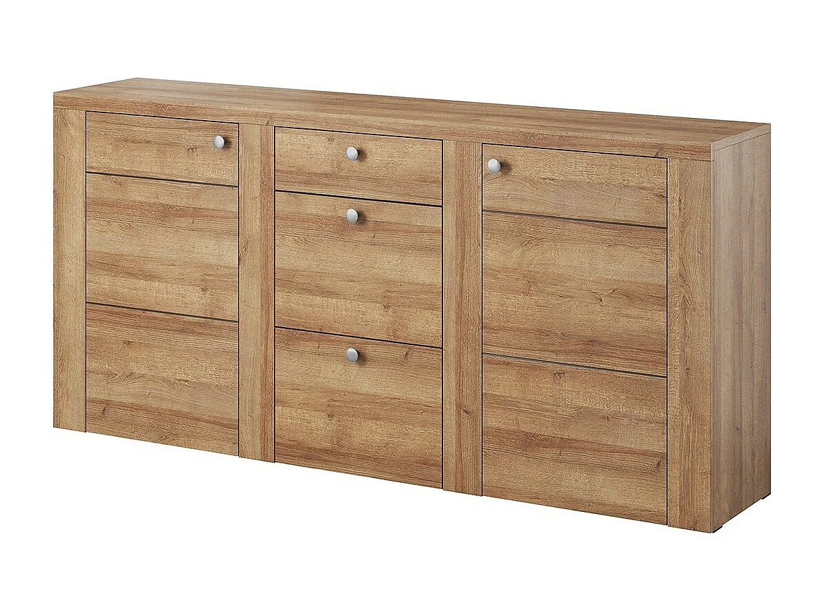 Buffet design 175cm pour salon couleur chêne collection SANTIAGO.