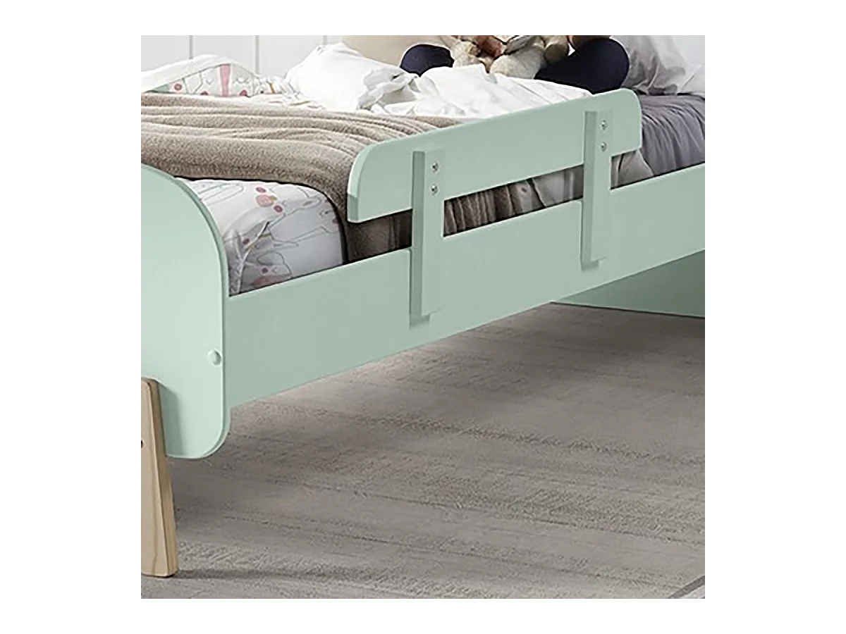 BODHI MINT - Lit 90x200cm avec Barrière de Lit