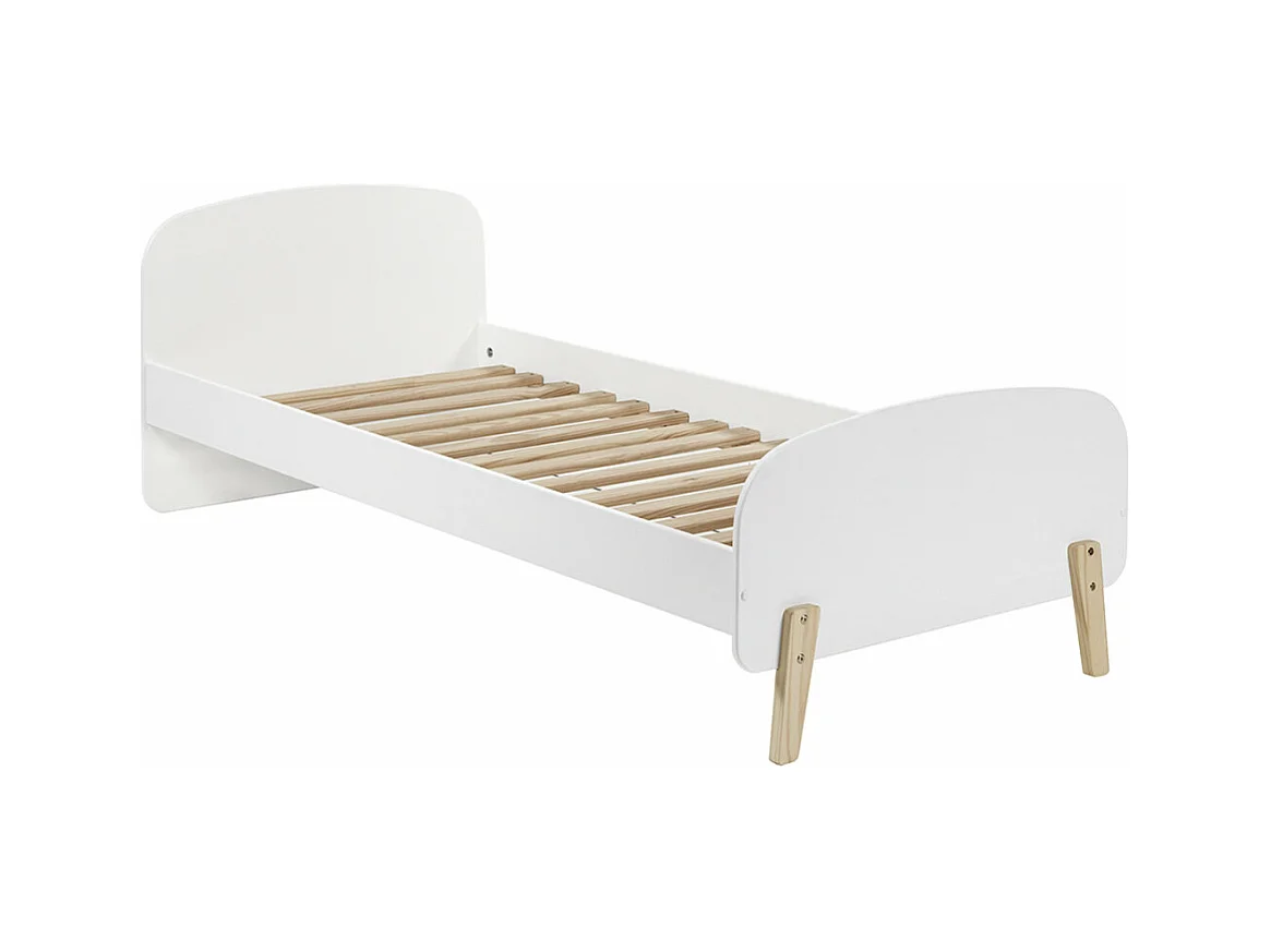 BODHI WHITE - Lit 90x200cm avec Barrière de Lit