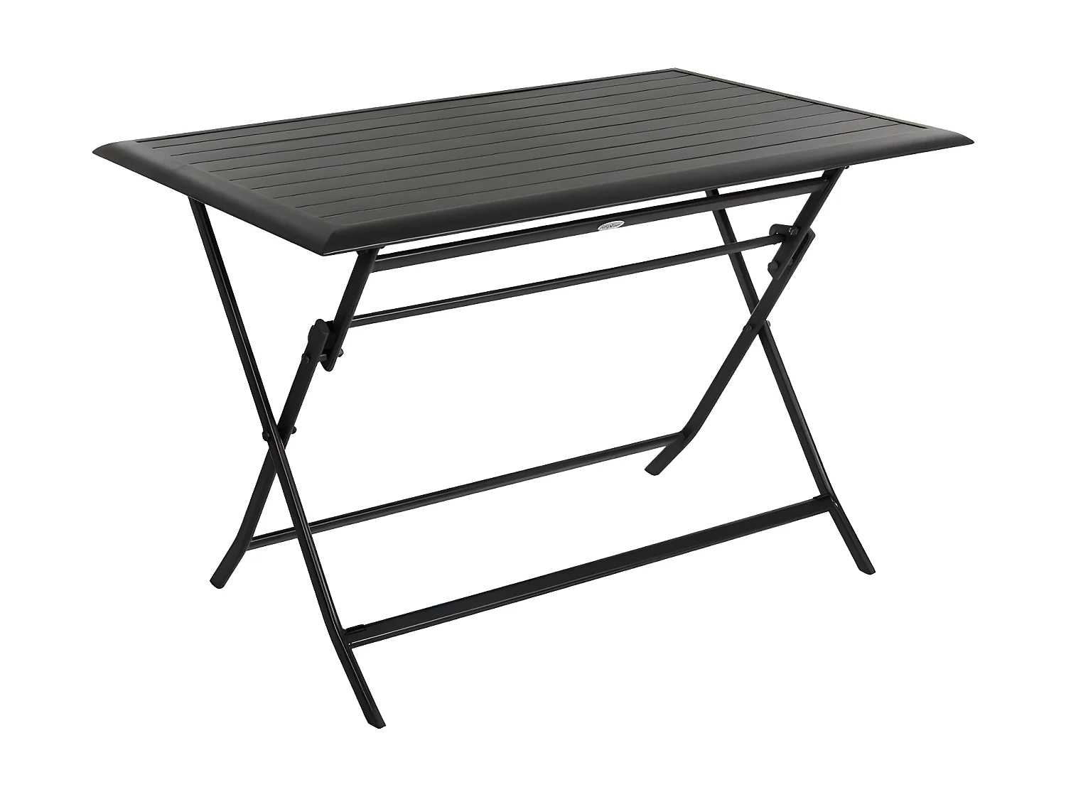 Table alu pliante Azua 4 places graphite Hespéride