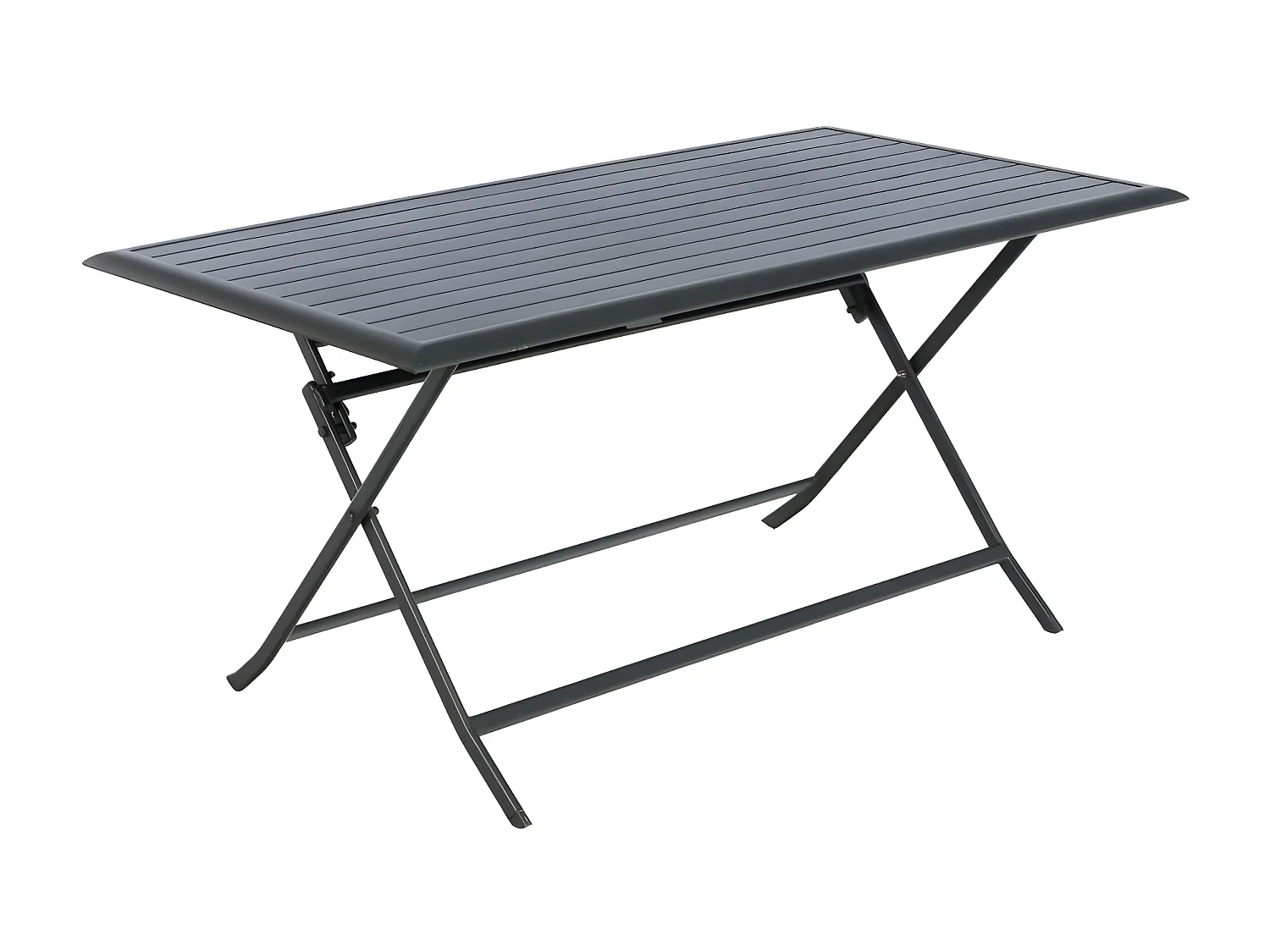 Table aluminium Azua 6 places graphite Hespéride
