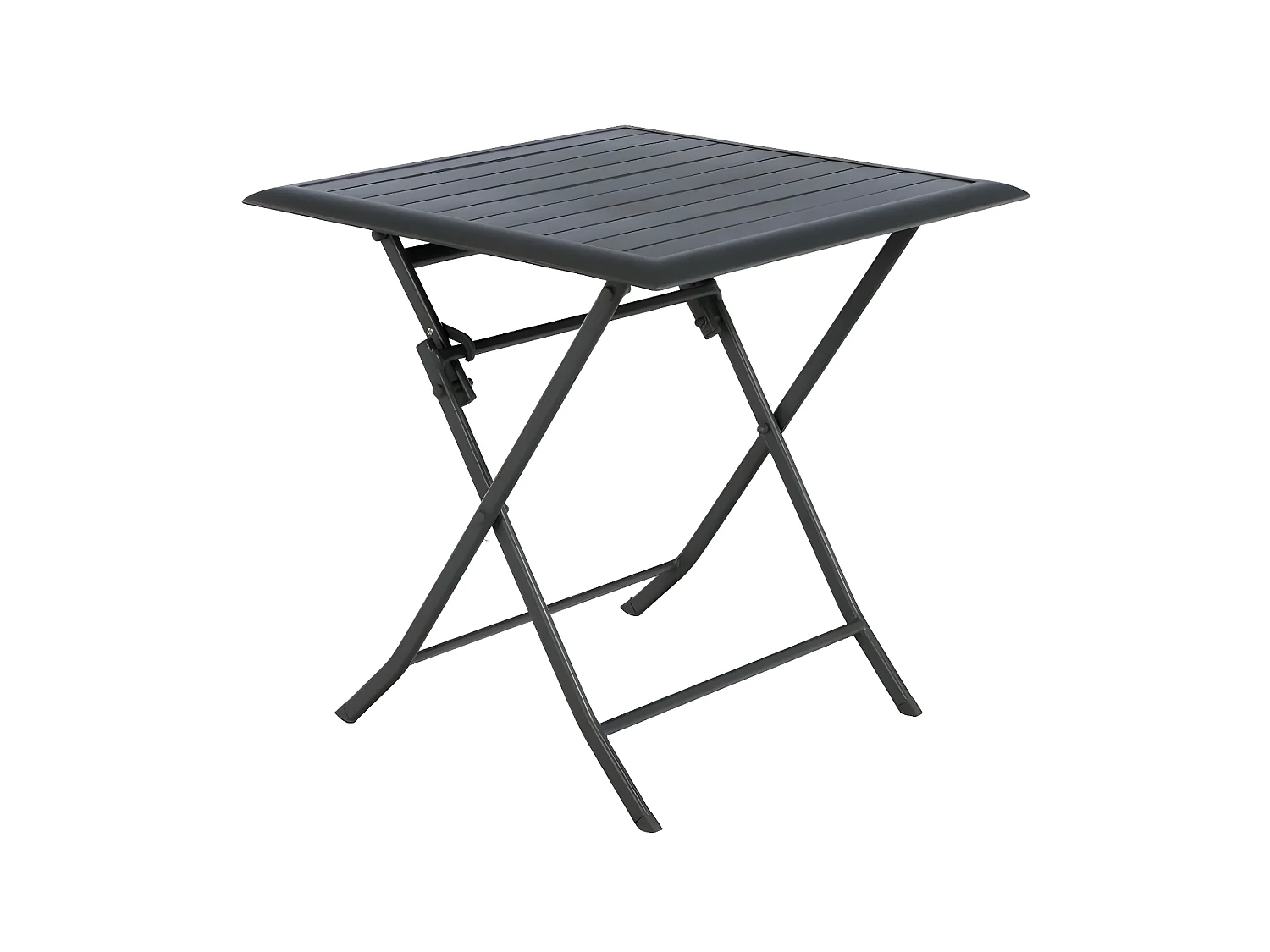 Table alu pliante Azua 2 places graphite Hespéride