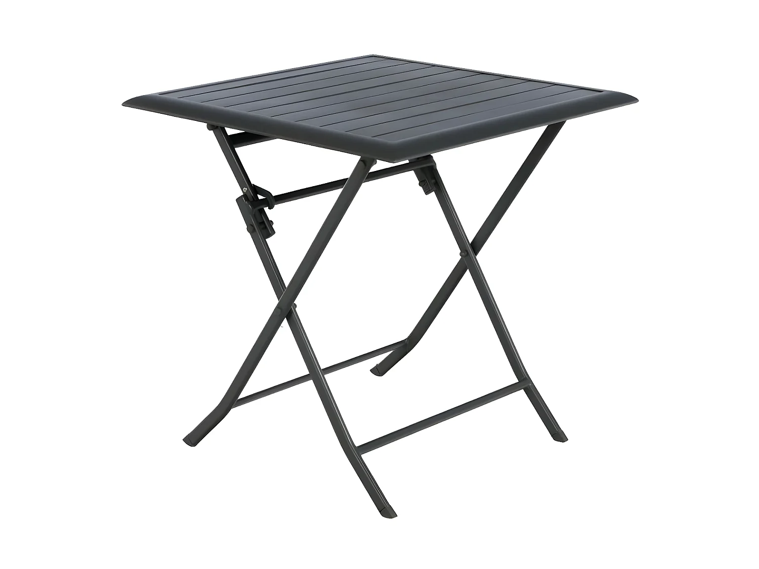 Table alu pliante Azua 2 places graphite Hespéride