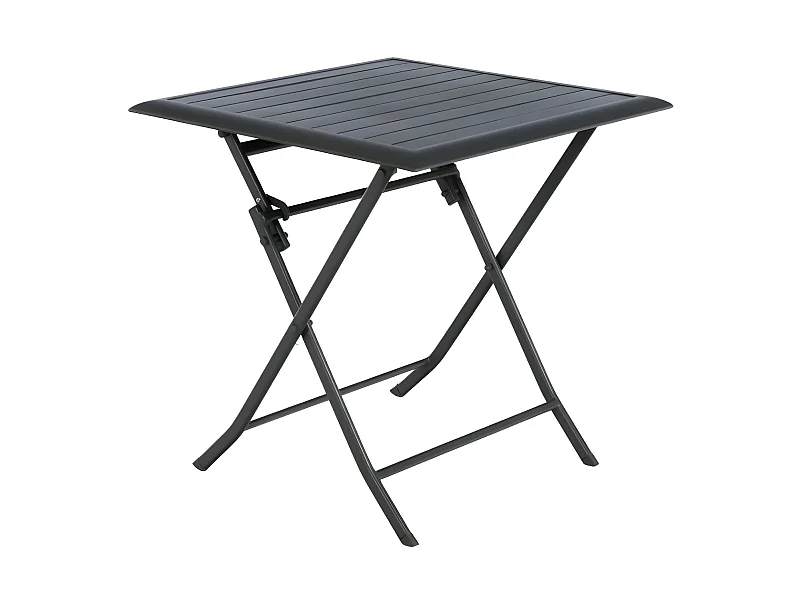 Table alu pliante Azua 2 places graphite Hespéride