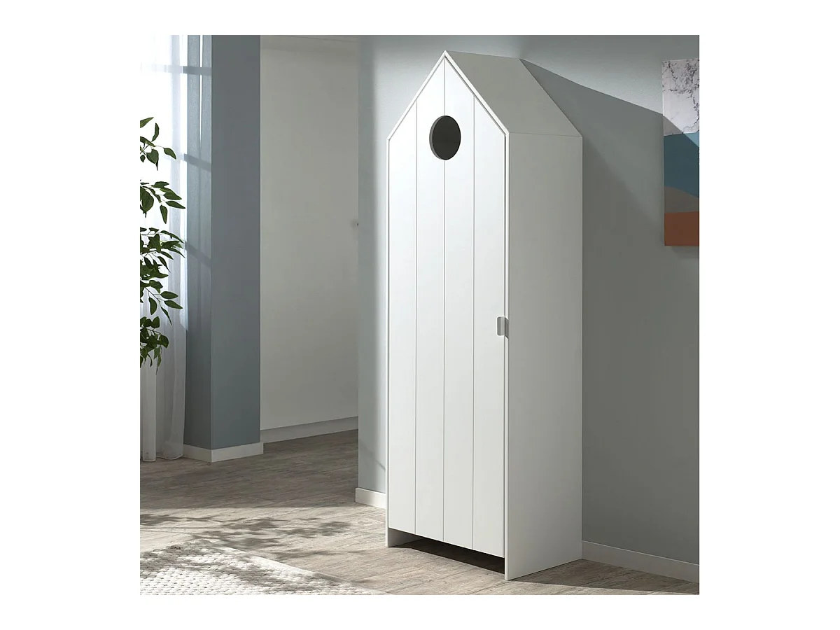 HAVRE - Armoire Cabane de Plage Blanche 1 Porte