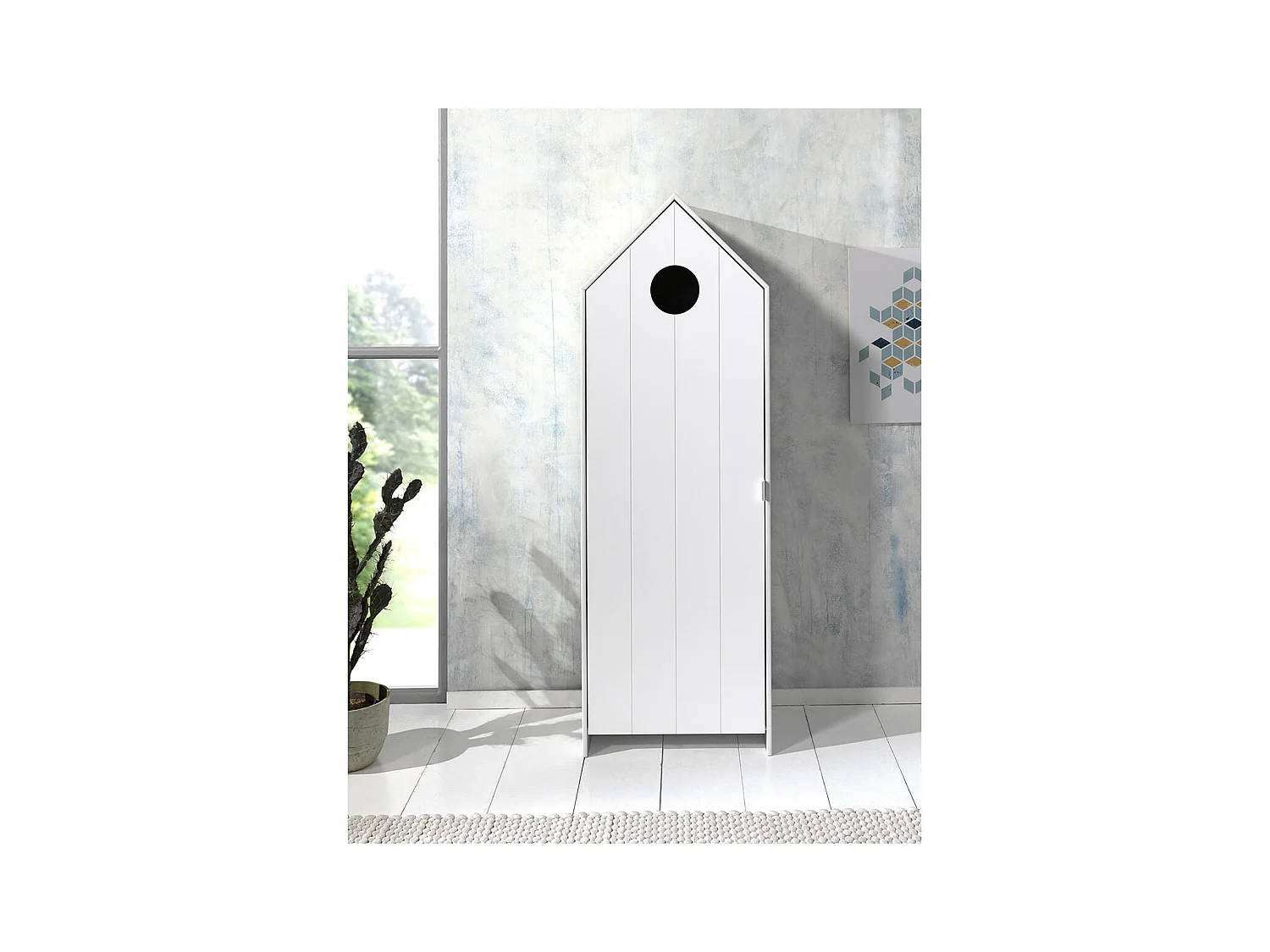HAVRE - Armoire Cabane de Plage Blanche 1 Porte