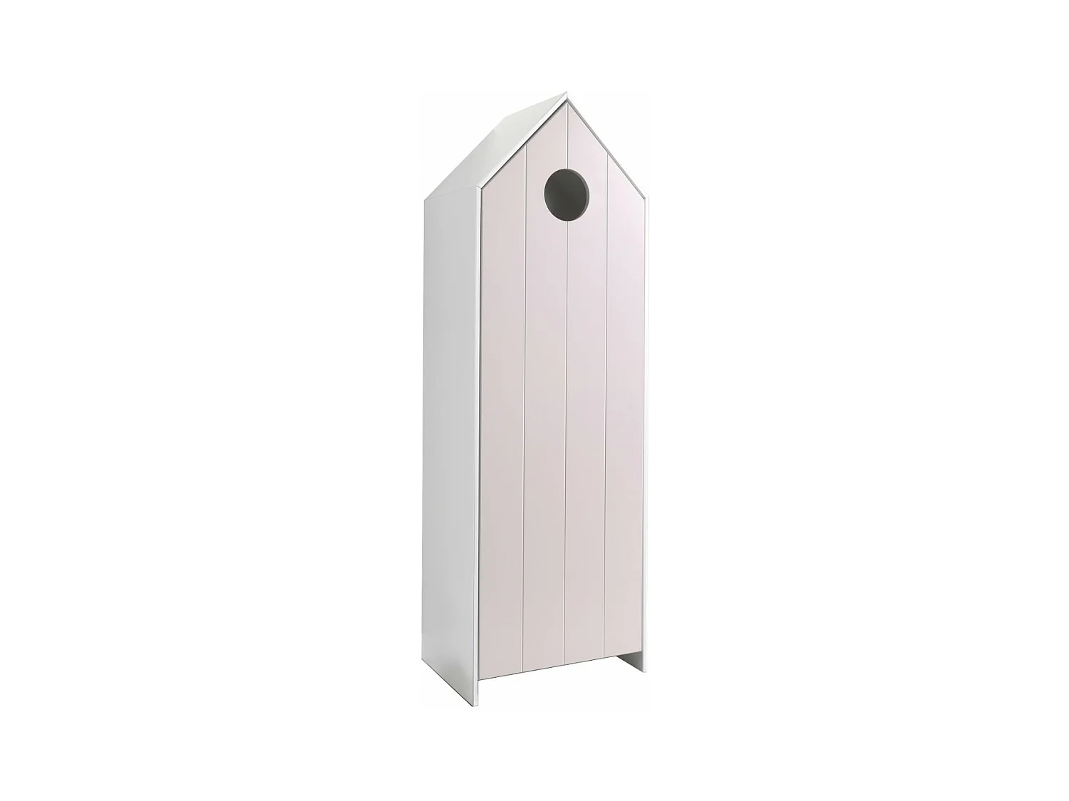 HAVRE - Pack Bibliothèque + Armoire 1 Porte Rose