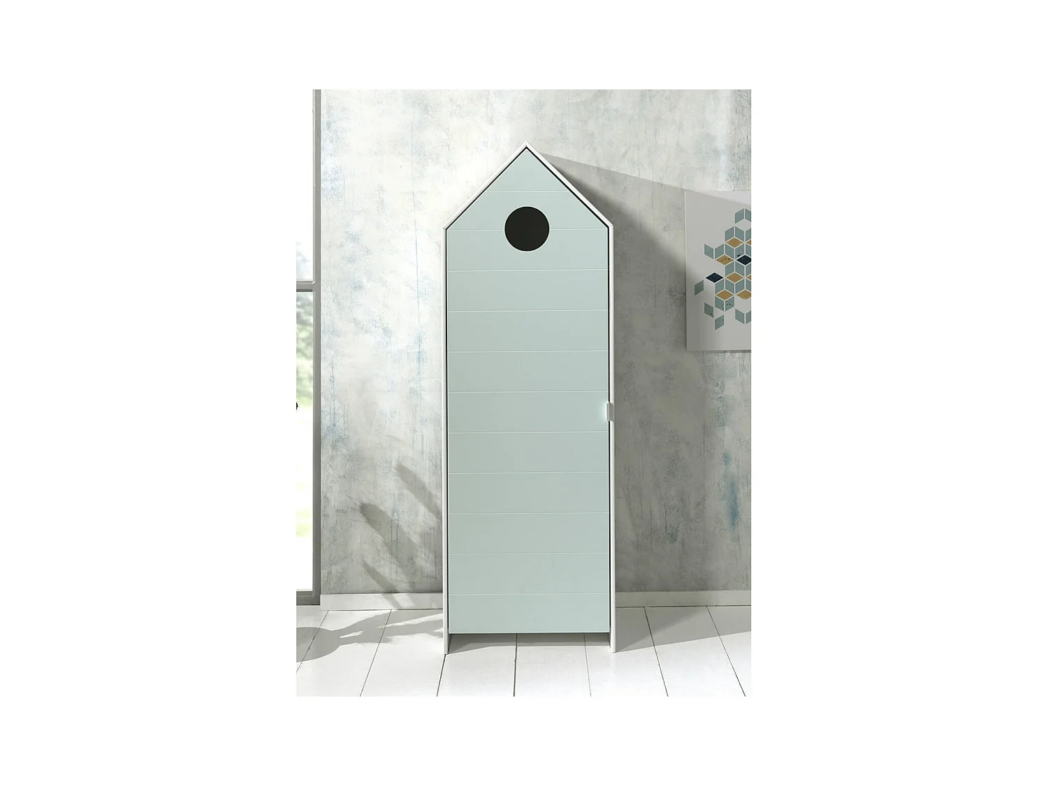 HAVRE - Armoire Cabane de Plage Vert Menthe 1 Porte