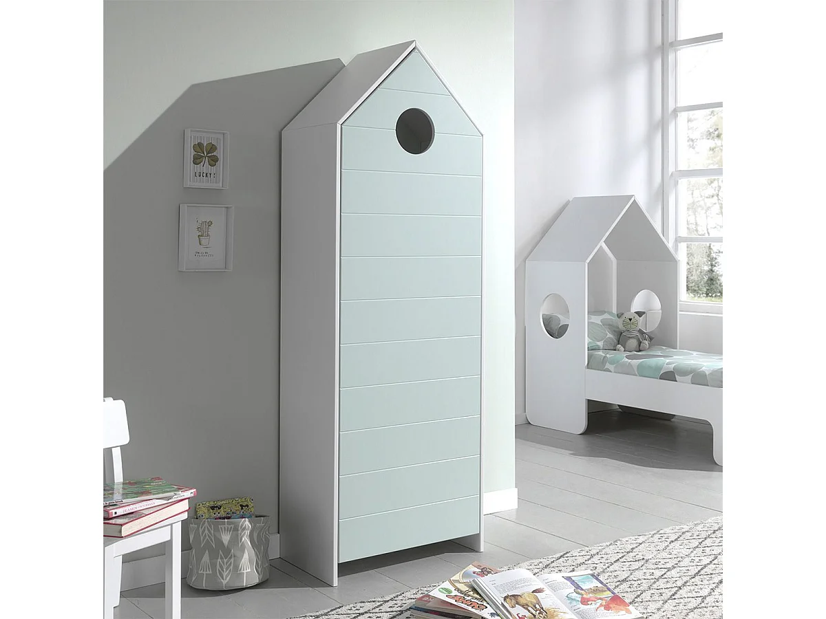 HAVRE - Armoire Cabane de Plage Vert Menthe 1 Porte