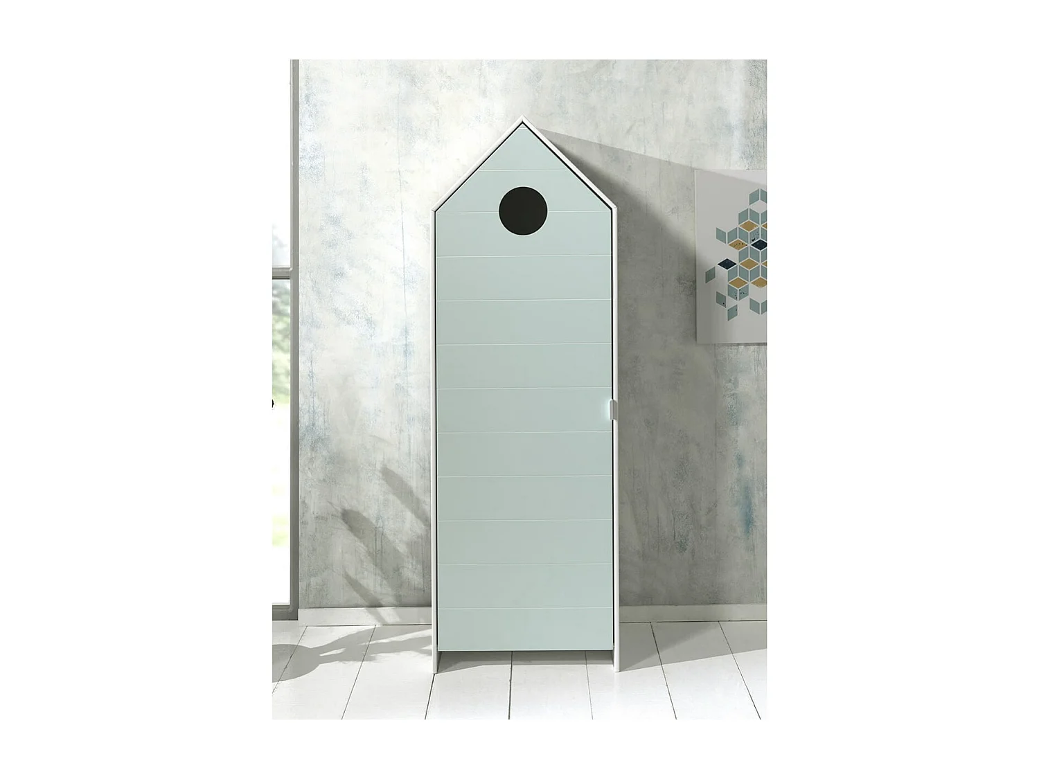 HAVRE - Armoire Cabane de Plage Vert Menthe 1 Porte