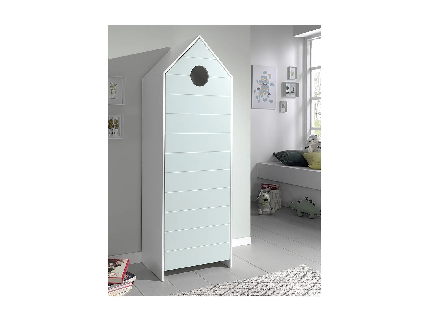 HAVRE - Armoire Cabane de Plage Vert Menthe 1 Porte