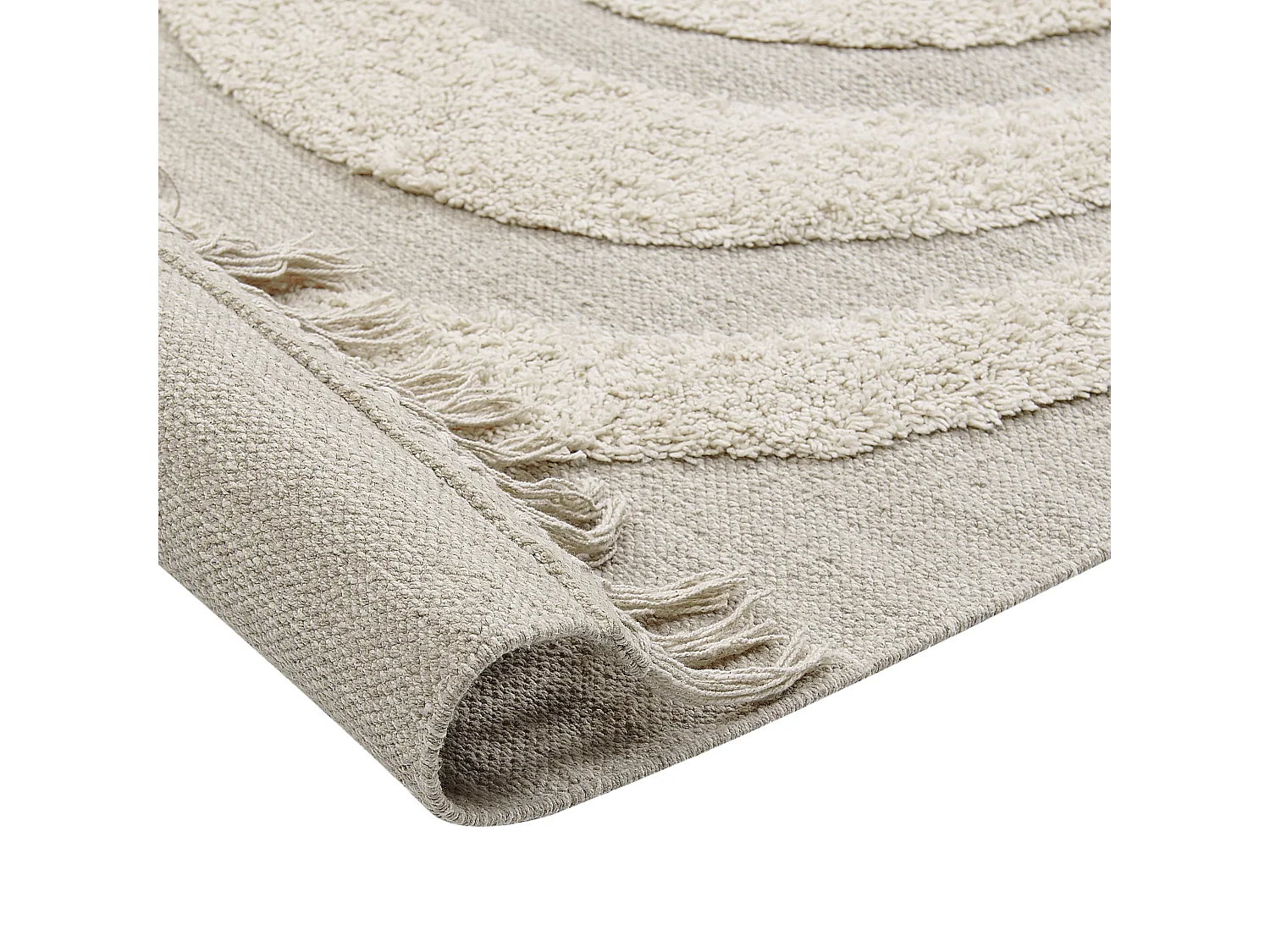 Tapete de algodão creme 80 x 150 cm HAKKARI