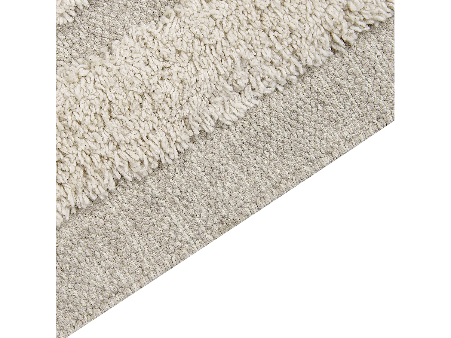 Tapete de algodão creme 80 x 150 cm HAKKARI