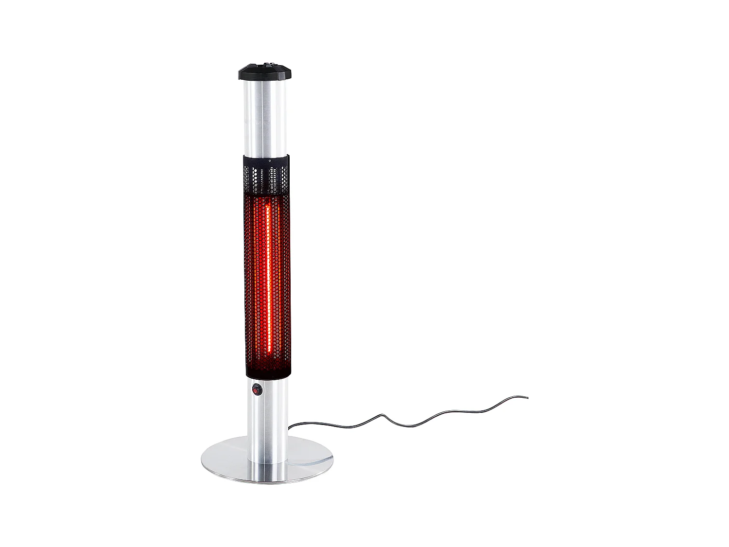 Riscaldatore a infrarossi da patio a piantana VEZUVIO 1500 W Nero