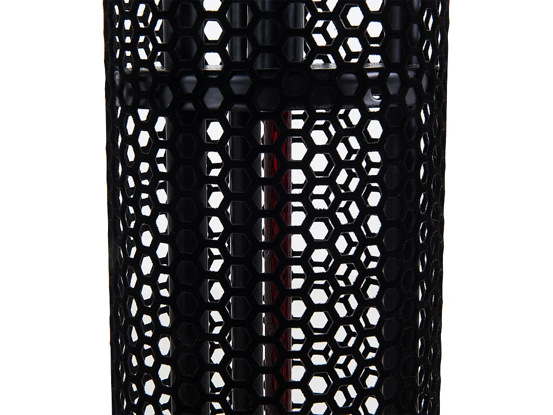 Praktischer Heizstrahler hoch Aluminium schwarz und silber Vezuvio