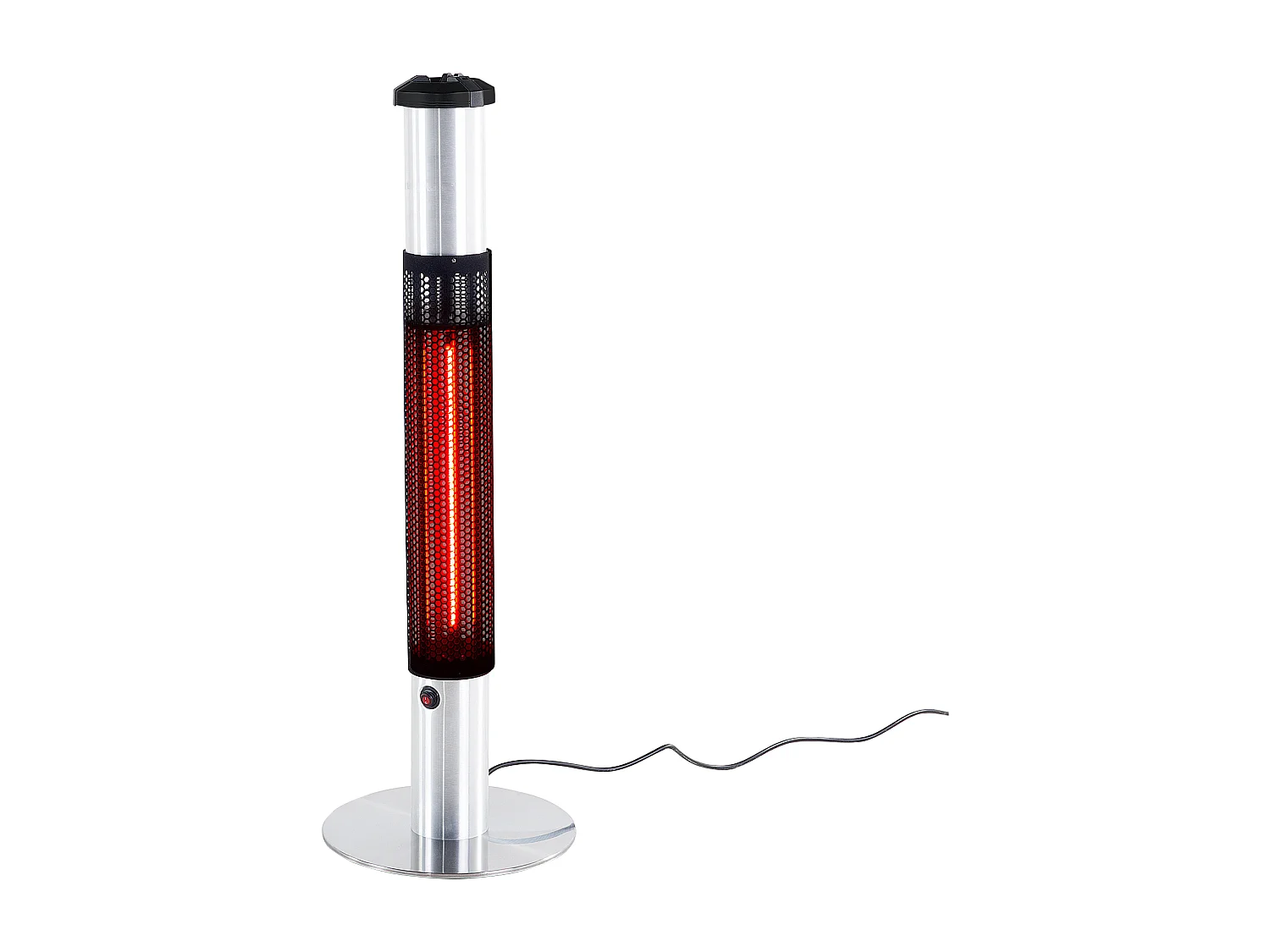 Chauffage de terrasse infrarouge autoportant VEZUVIO 1500 W Noir