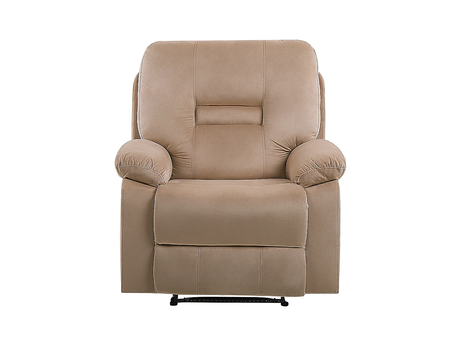 Elektrische relaxfauteuil BERGEN LED Fluweel Zandbeige