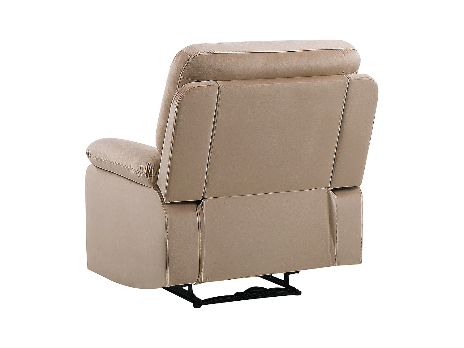 Elektrische relaxfauteuil BERGEN LED Fluweel Zandbeige