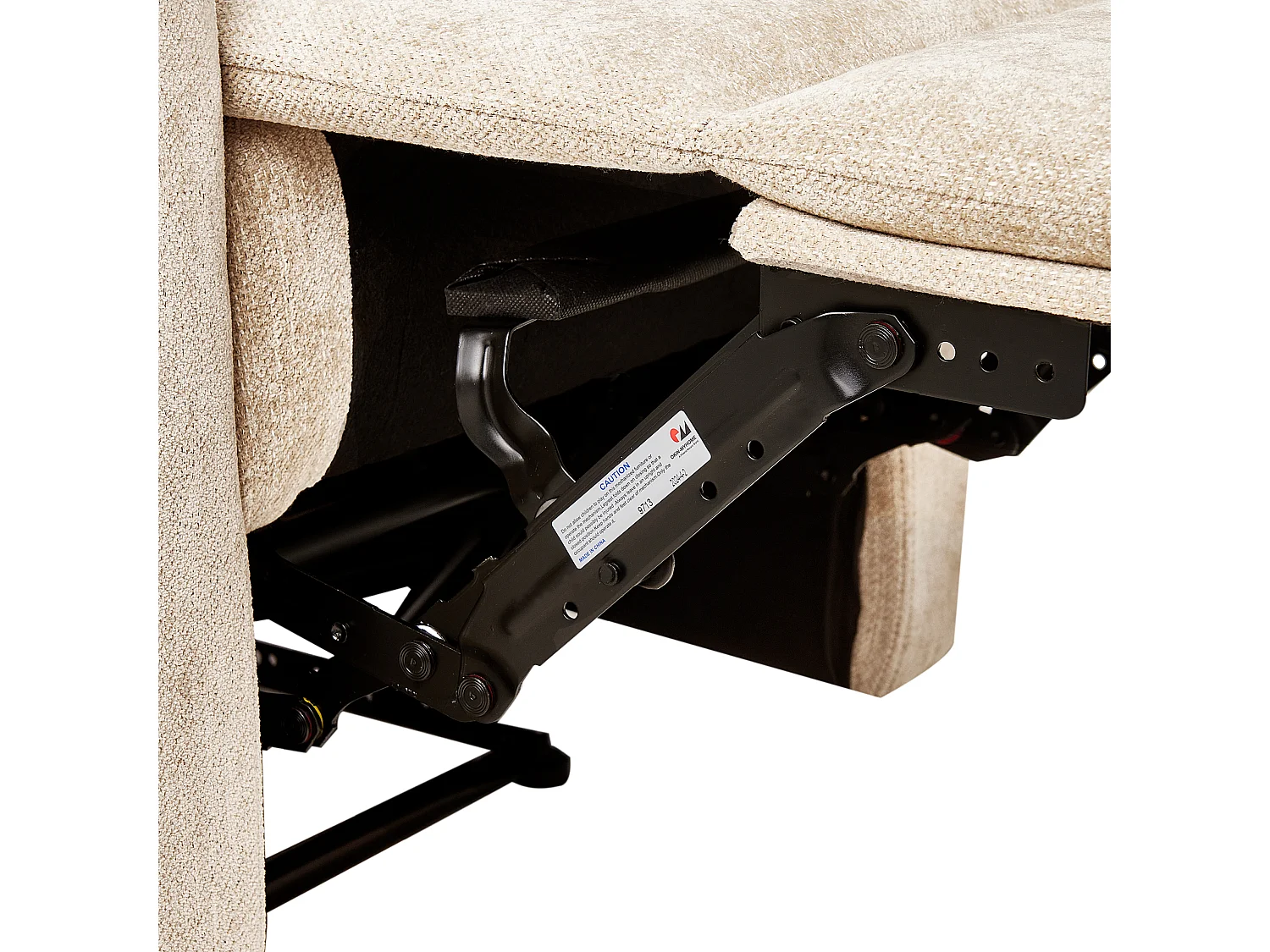 Fauteuil inclinable SOMERO Repose-pieds inclus Tissu Beige