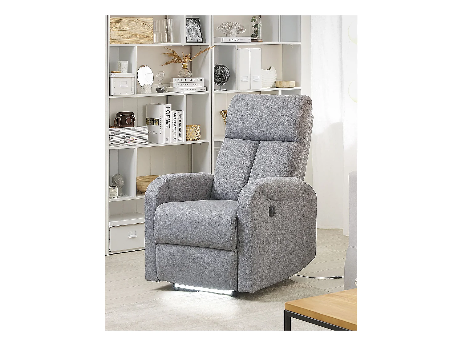 Relaxfauteuil SOMERO Stof Grijs