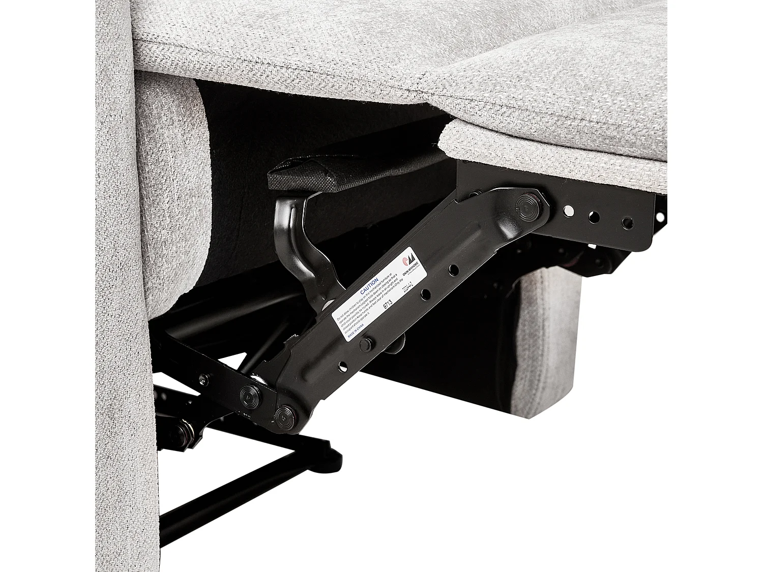 Fauteuil inclinable SOMERO Repose-pieds inclus Tissu Gris