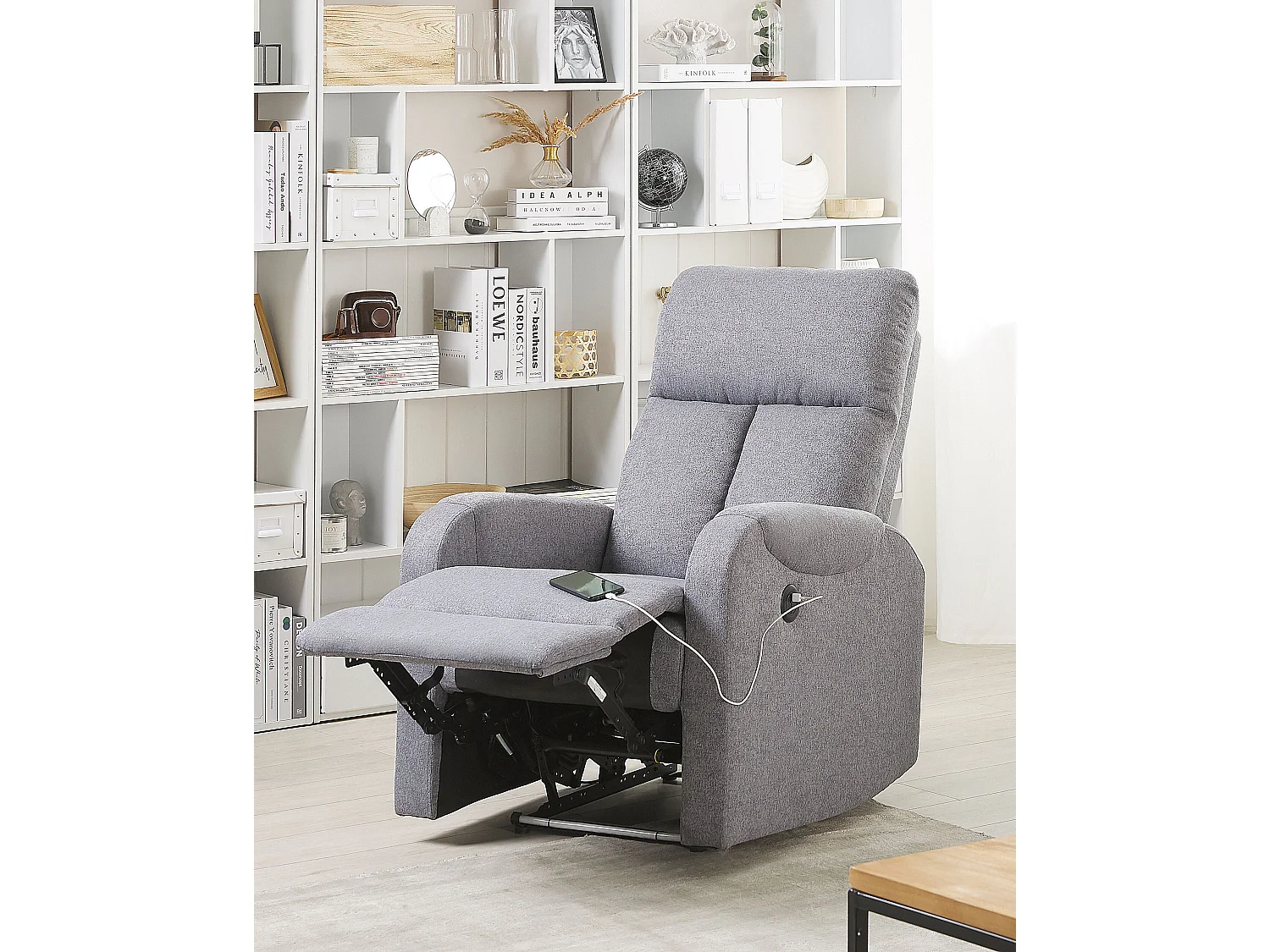 Relaxfauteuil SOMERO Stof Grijs