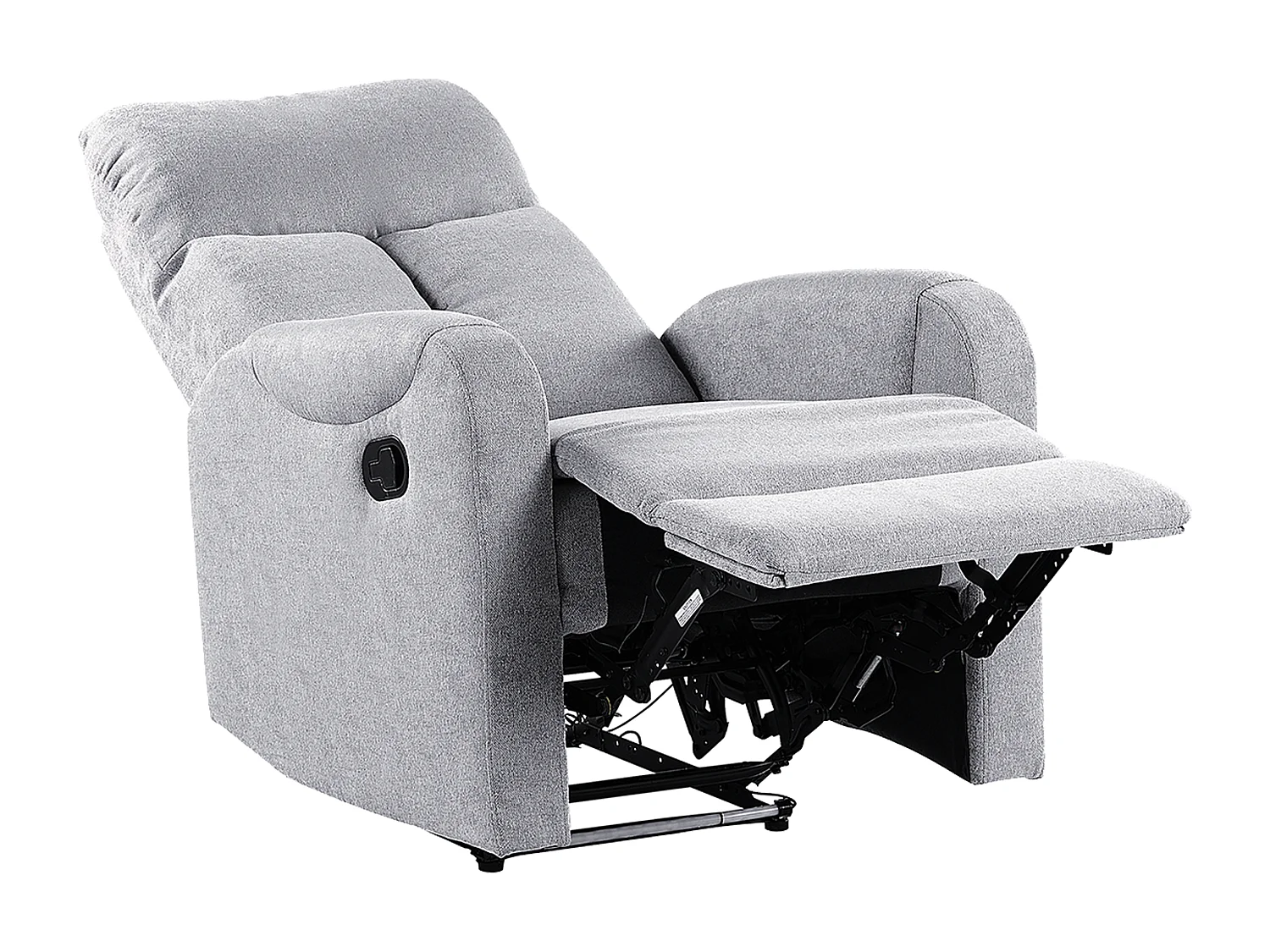 Fauteuil inclinable SOMERO Repose-pieds inclus Tissu Gris