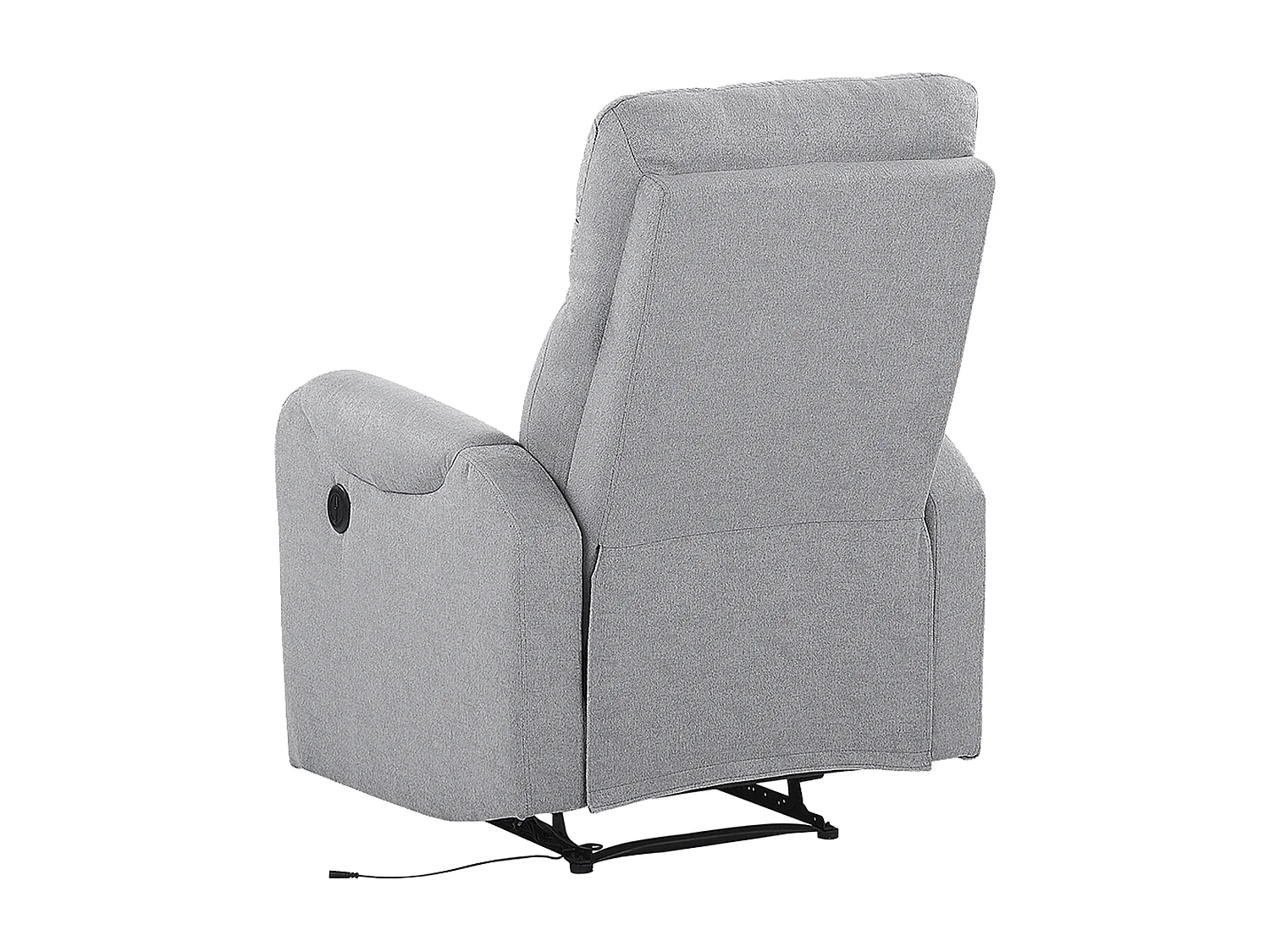 Fauteuil inclinable SOMERO Repose-pieds inclus Tissu Gris