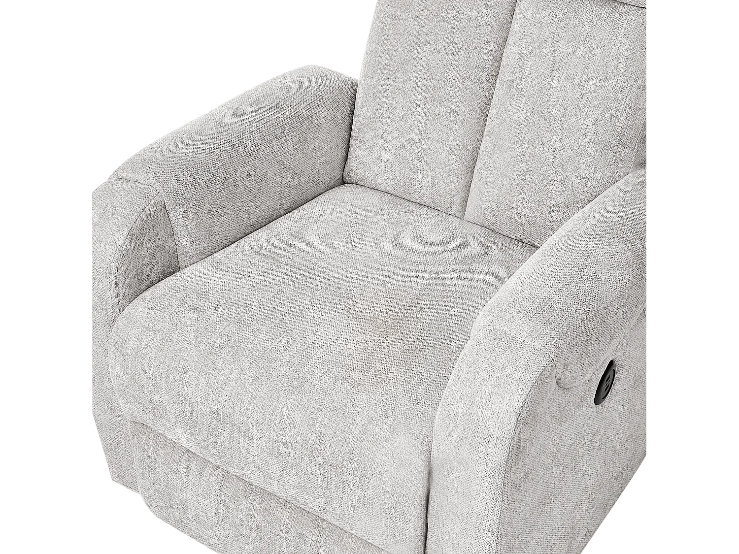 Fauteuil inclinable SOMERO Repose-pieds inclus Tissu Gris
