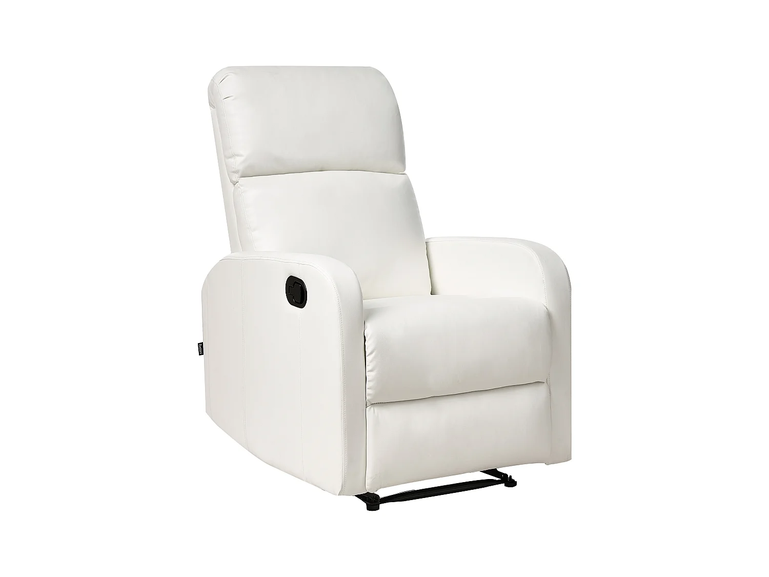 Fauteuil inclinable VIRRAT Repose-pieds inclus Cuir PU Blanc