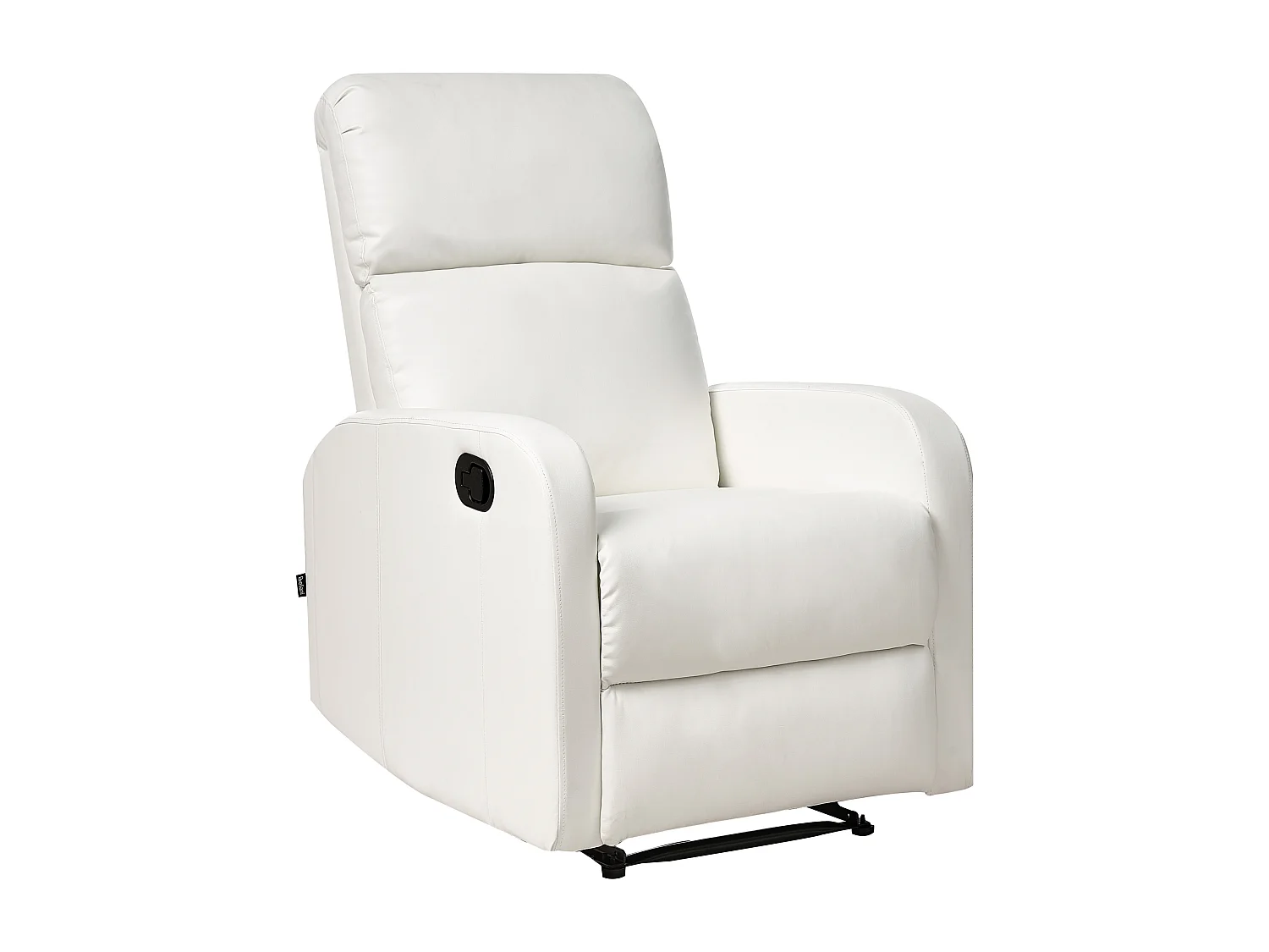 Fauteuil inclinable VIRRAT Repose-pieds inclus Cuir PU Blanc