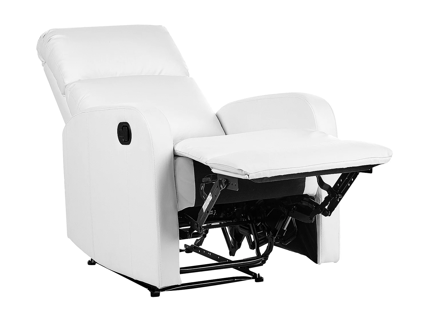 Fauteuil inclinable VIRRAT Repose-pieds inclus Cuir PU Blanc