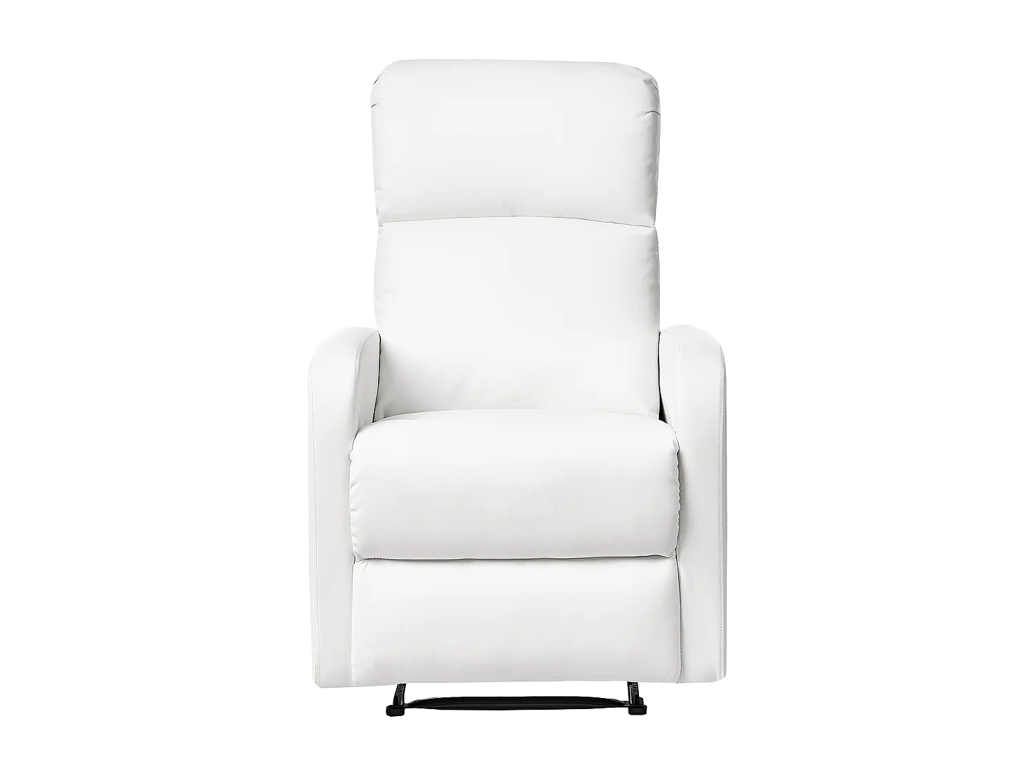 Fauteuil inclinable VIRRAT Repose-pieds inclus Cuir PU Blanc