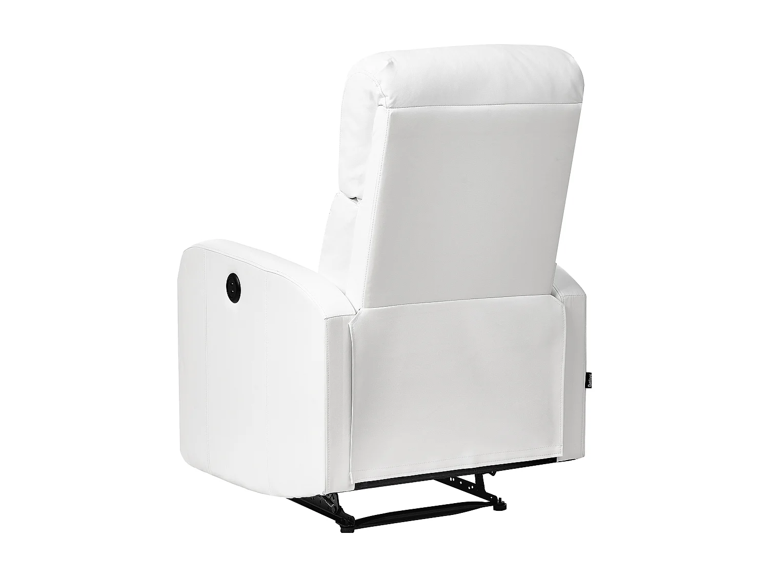 Fauteuil inclinable VIRRAT Repose-pieds inclus Cuir PU Blanc
