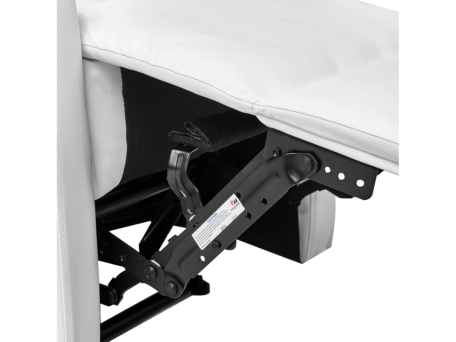 Fauteuil inclinable VIRRAT Repose-pieds inclus Cuir PU Blanc