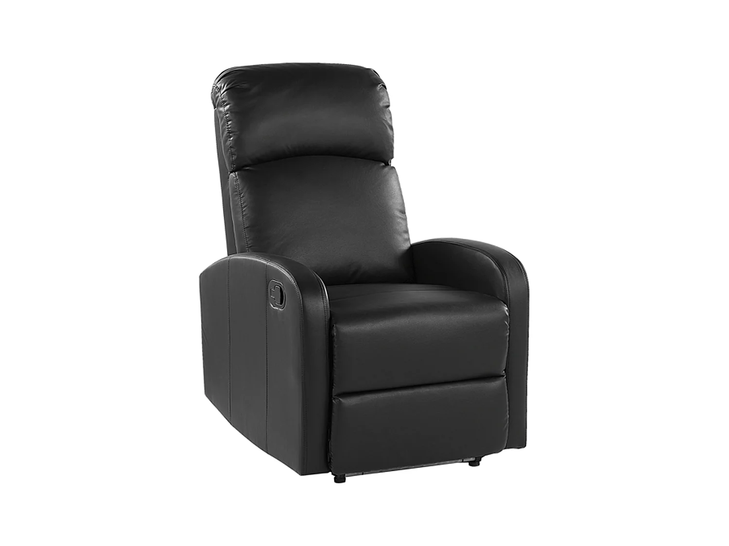 Fauteuil inclinable VIRRAT Repose-pieds inclus Cuir PU Noir
