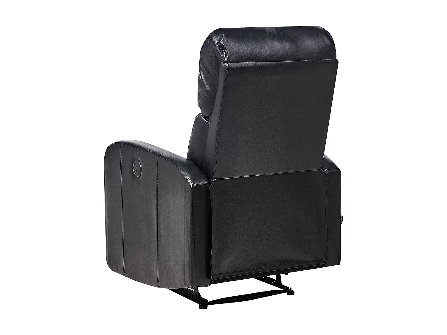 Fauteuil inclinable VIRRAT Repose-pieds inclus Cuir PU Noir