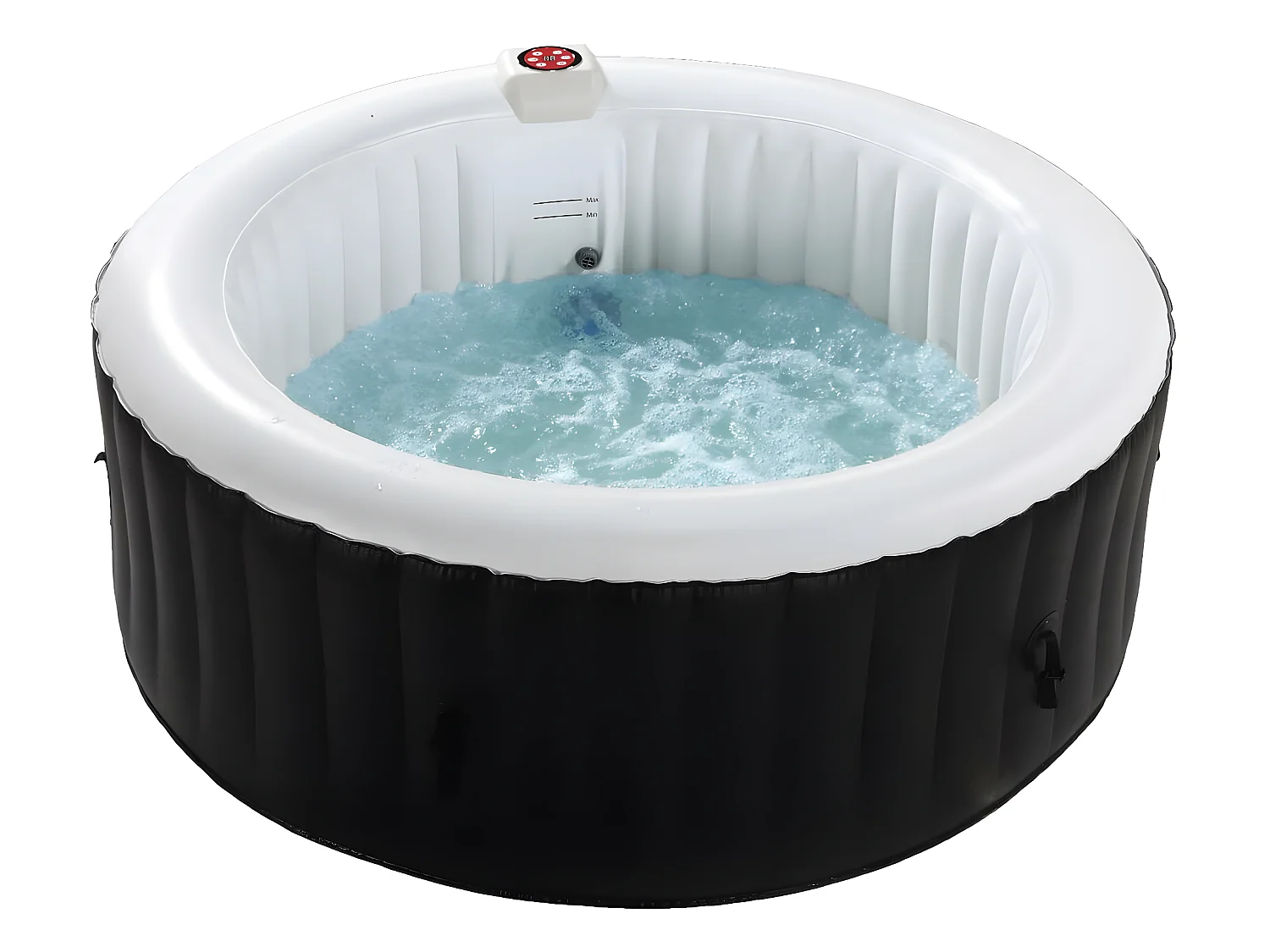 Spa inflável "Saint Tropez" em PVC - 4 lugares - Preto com 110 jatos de bolhas e sistema de aquecimento eficiente