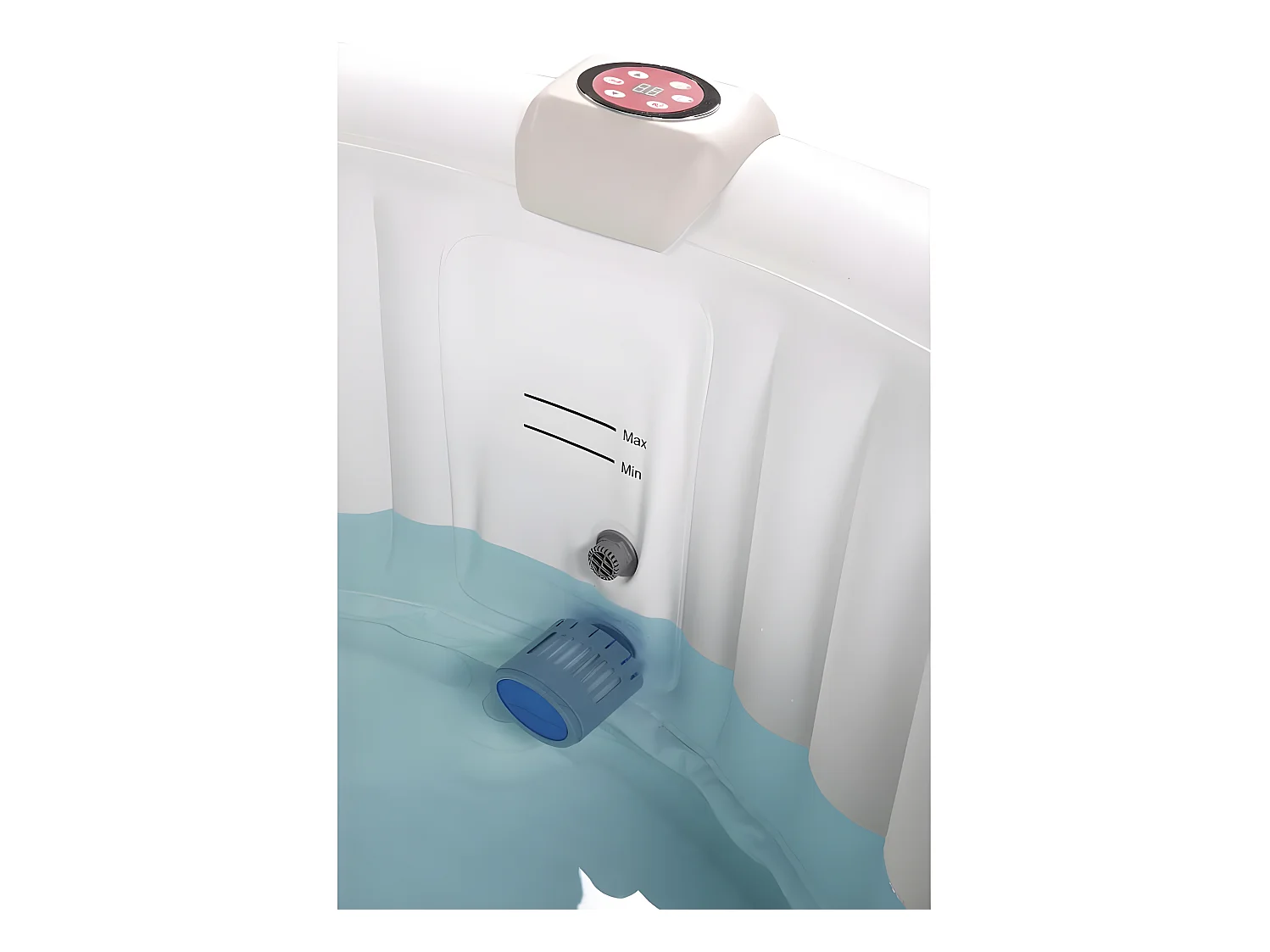 Spa gonflable rond en PVC "S.tropez" - 6 places - Noir/Blanc