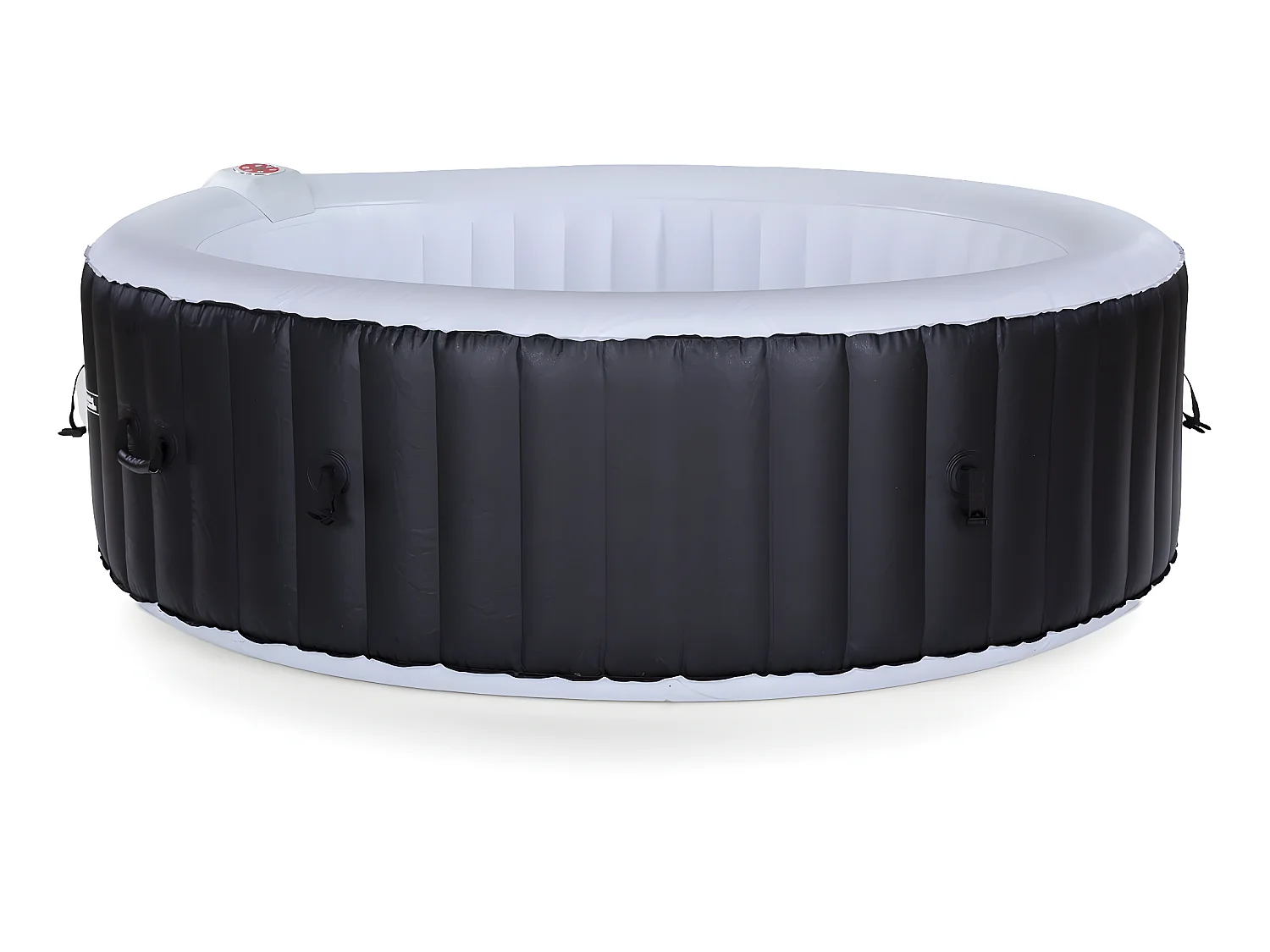 Opblaasbare spa "Saint Tropez" van PVC - 6 plaatsen - Zwart met 130 bubbelsproeiers en krachtig verwarmingssysteem