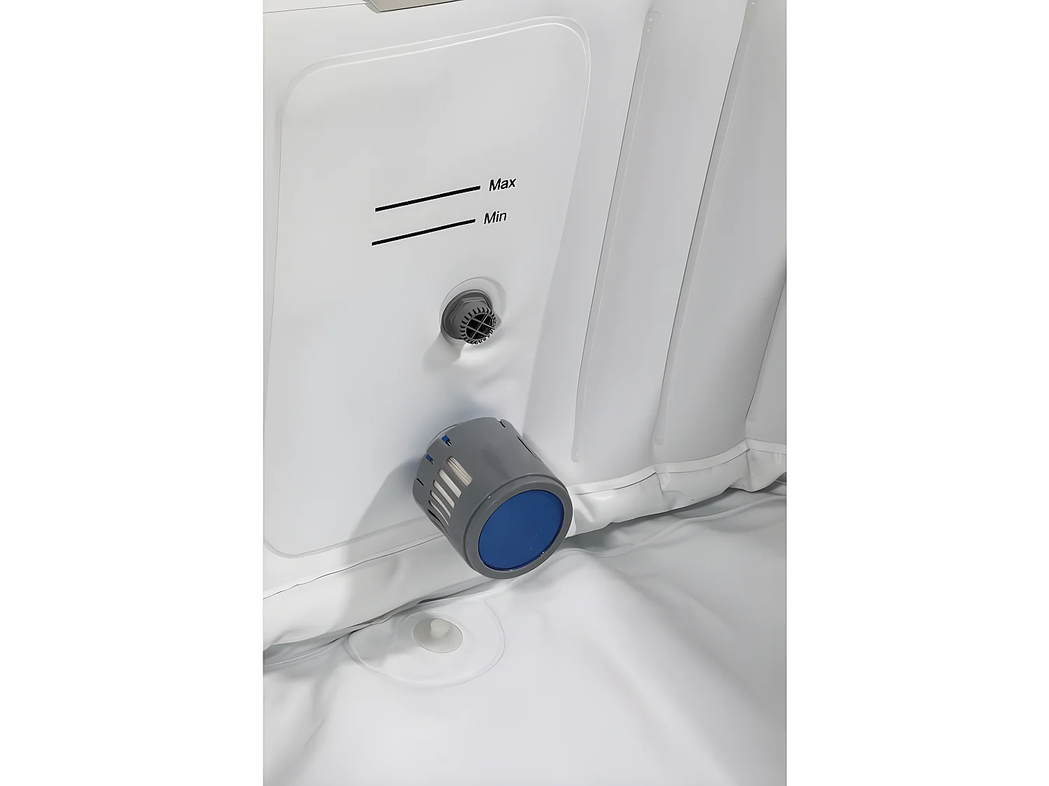 Aufblasbarer viereckiger Whirlpool aus PVC "MONAC"  - 4 Personen - Creme/Weiß