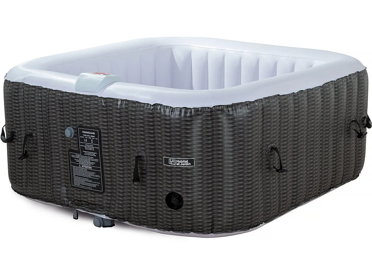 Spa insuflável em PVC "Nice" - 4 lugares - Castanho/creme