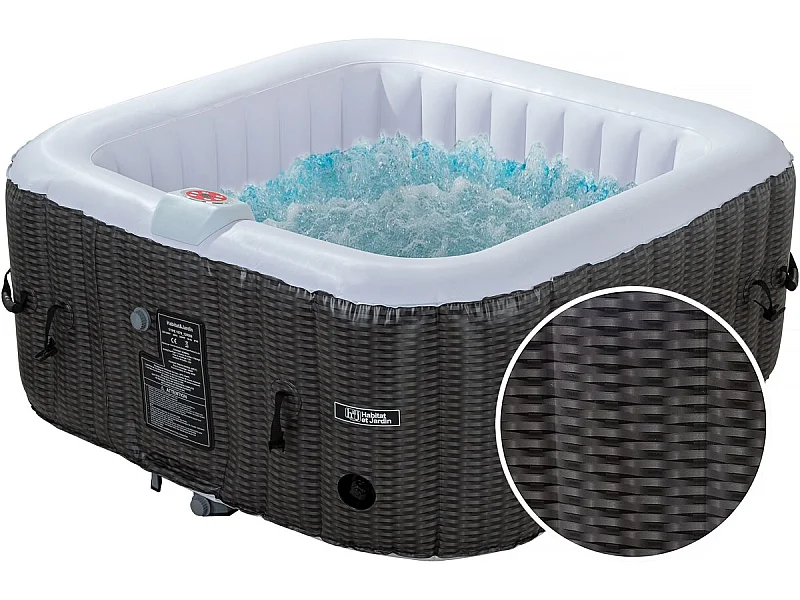 Spa insuflável em PVC "Nice" - 4 lugares - Castanho/creme