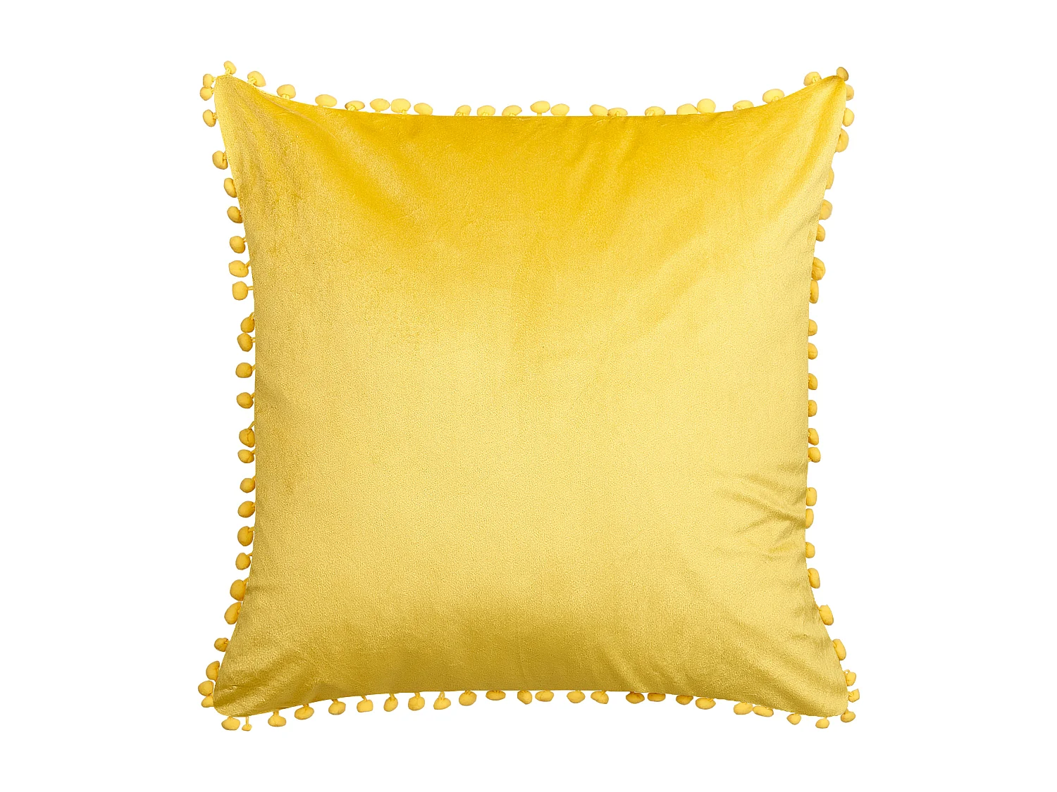 Set van 2 decoratieve kussens AERANGIS Fluweel 45 x 45 cm Geel Effen