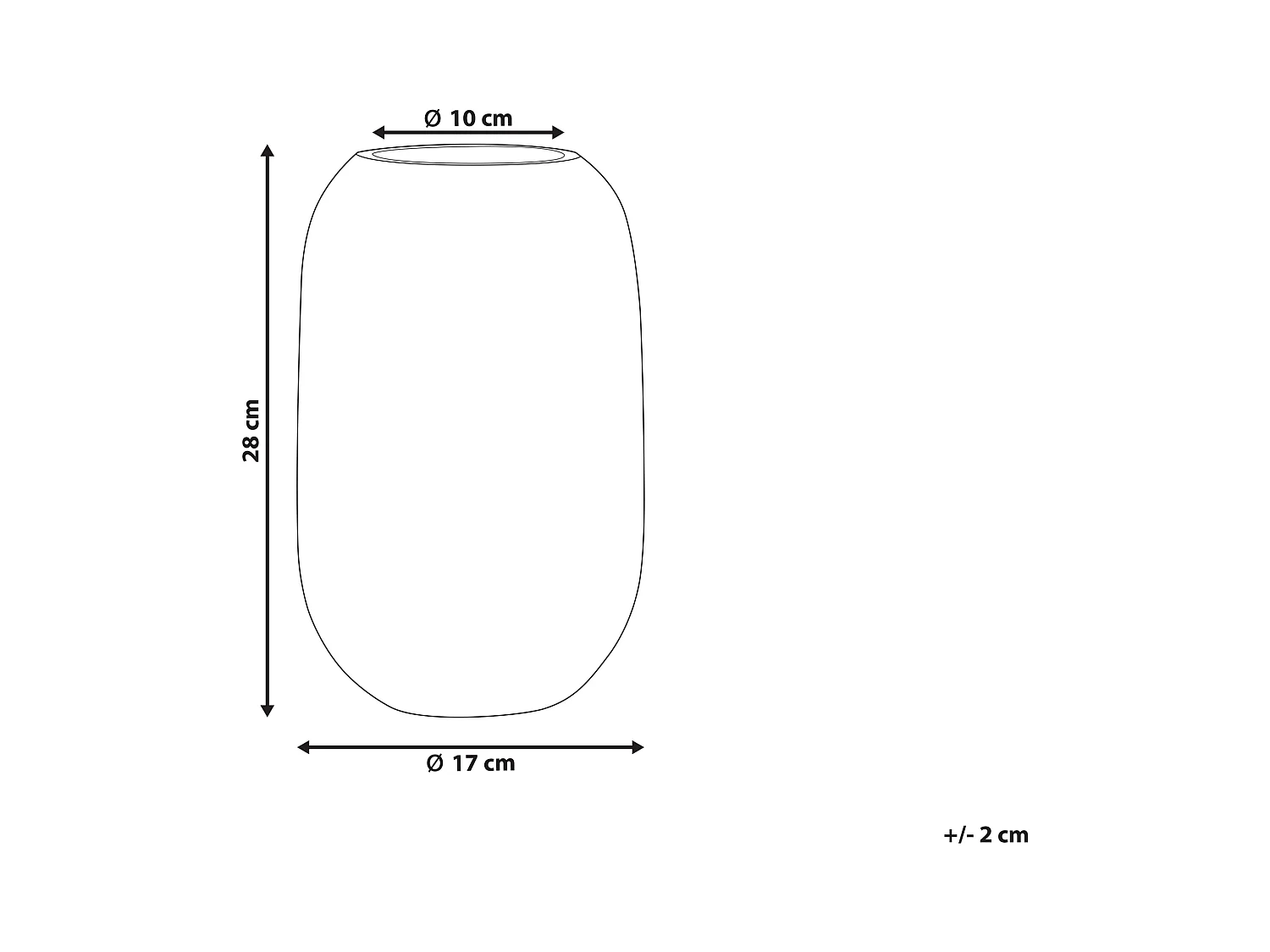 Blumenvase KYRAKALI Glas 28 cm Transparent