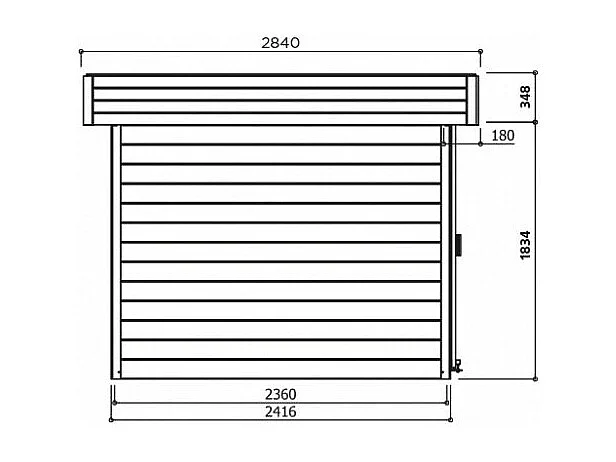Abri jardin bois "Stockholm" - 11.27 m² - 4.02 x 2.8 x 2.19 m - 28 mm