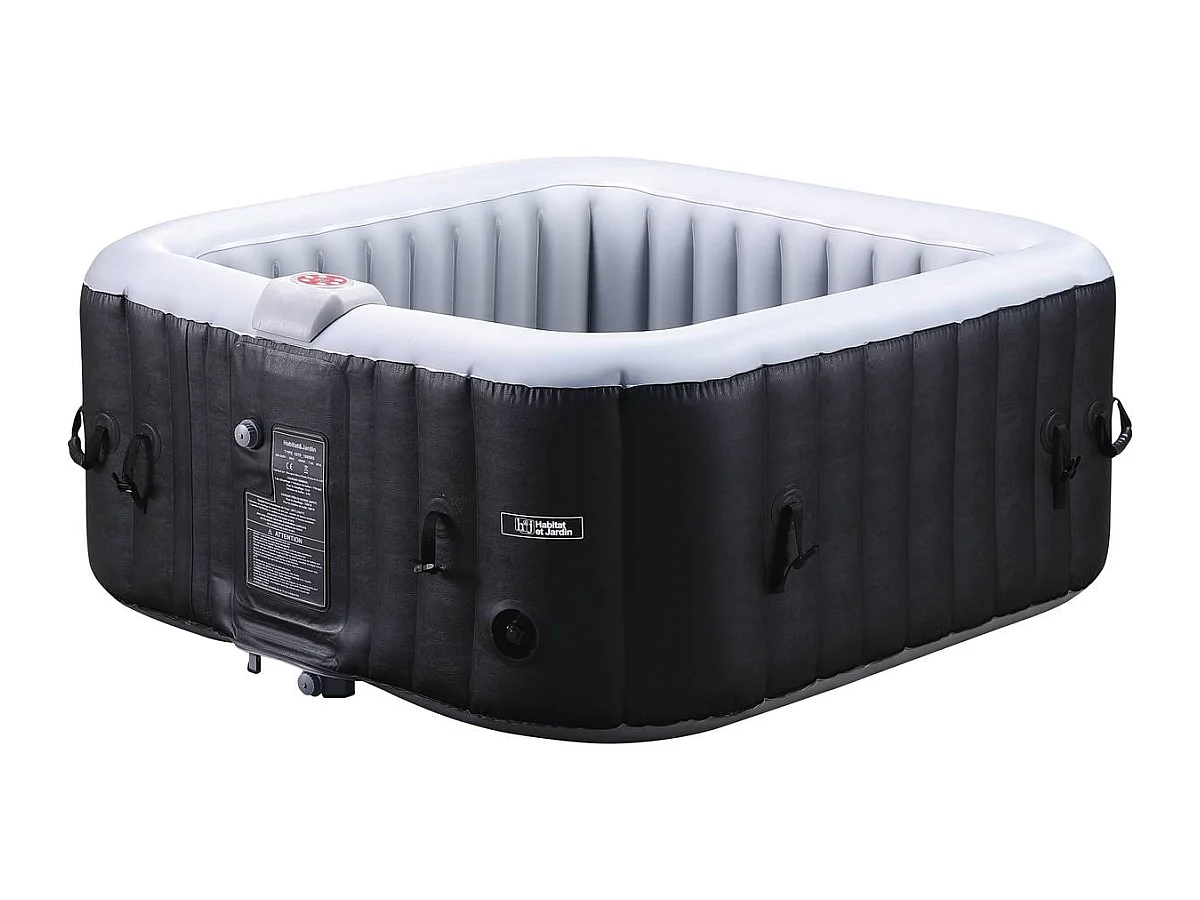 Spa Gonflable NICE en PVC - 4 places - Gris/Noir