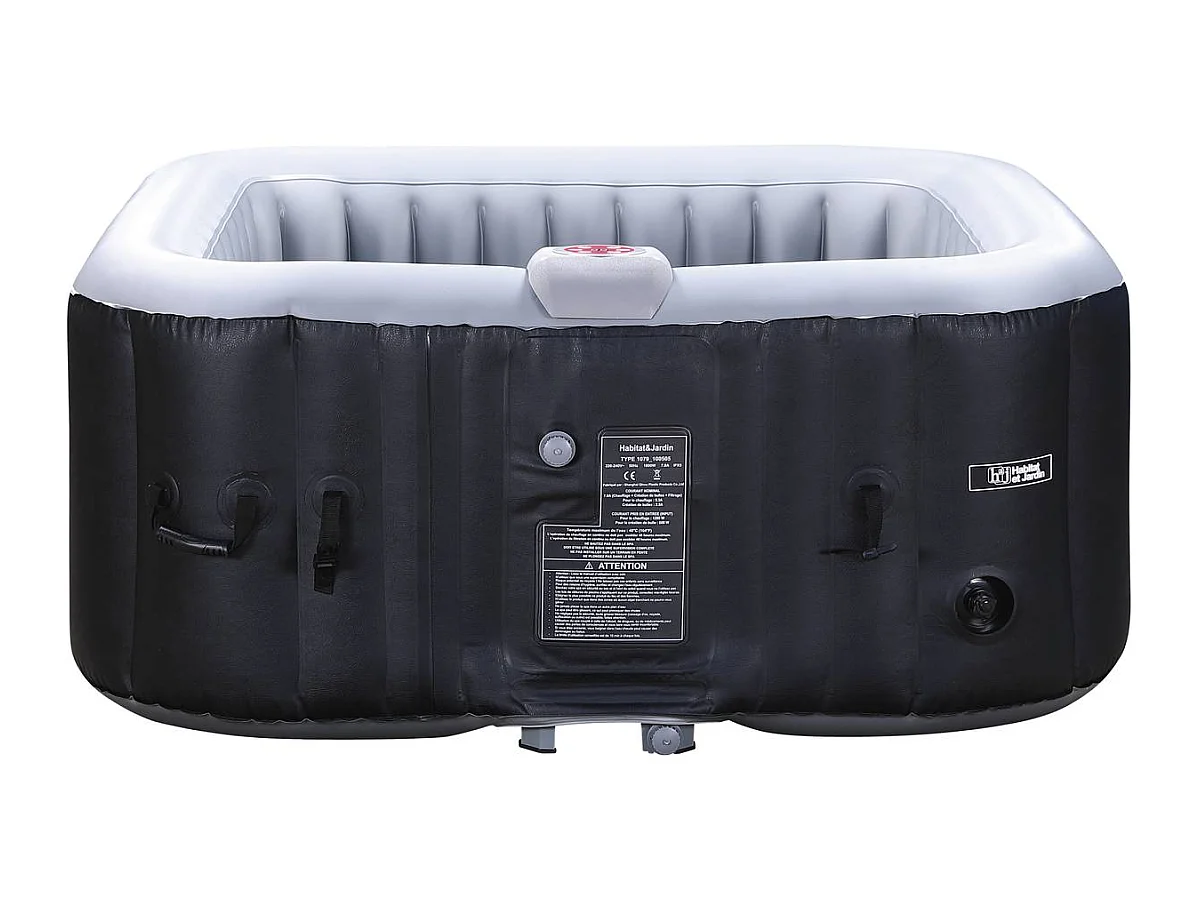 Spa Gonflable NICE en PVC - 4 places - Gris/Noir