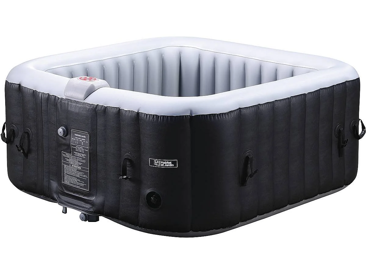 Spa Gonflable NICE en PVC - 4 places - Gris/Noir